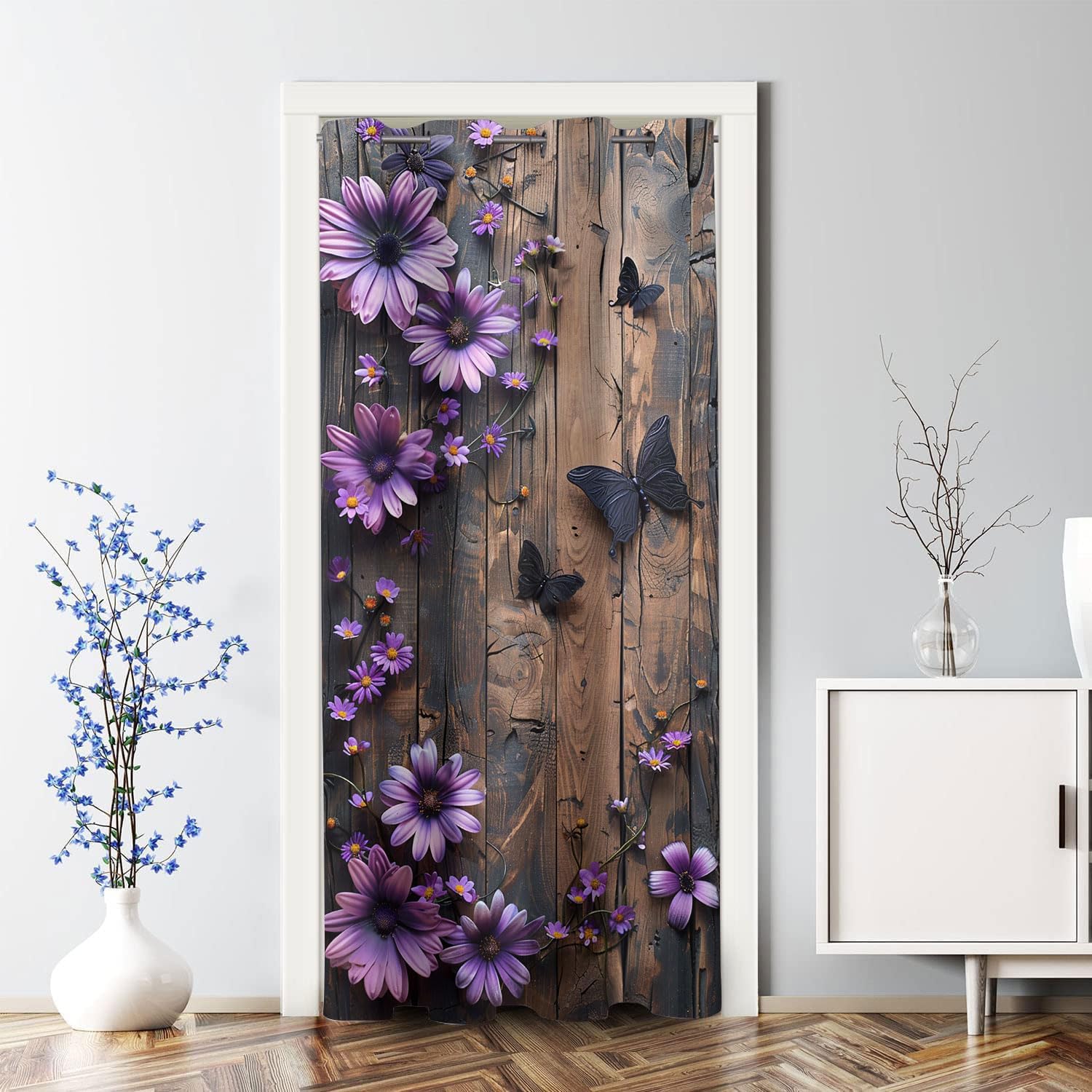 Lavender Door Curtain with Grommets 42x80 Inch