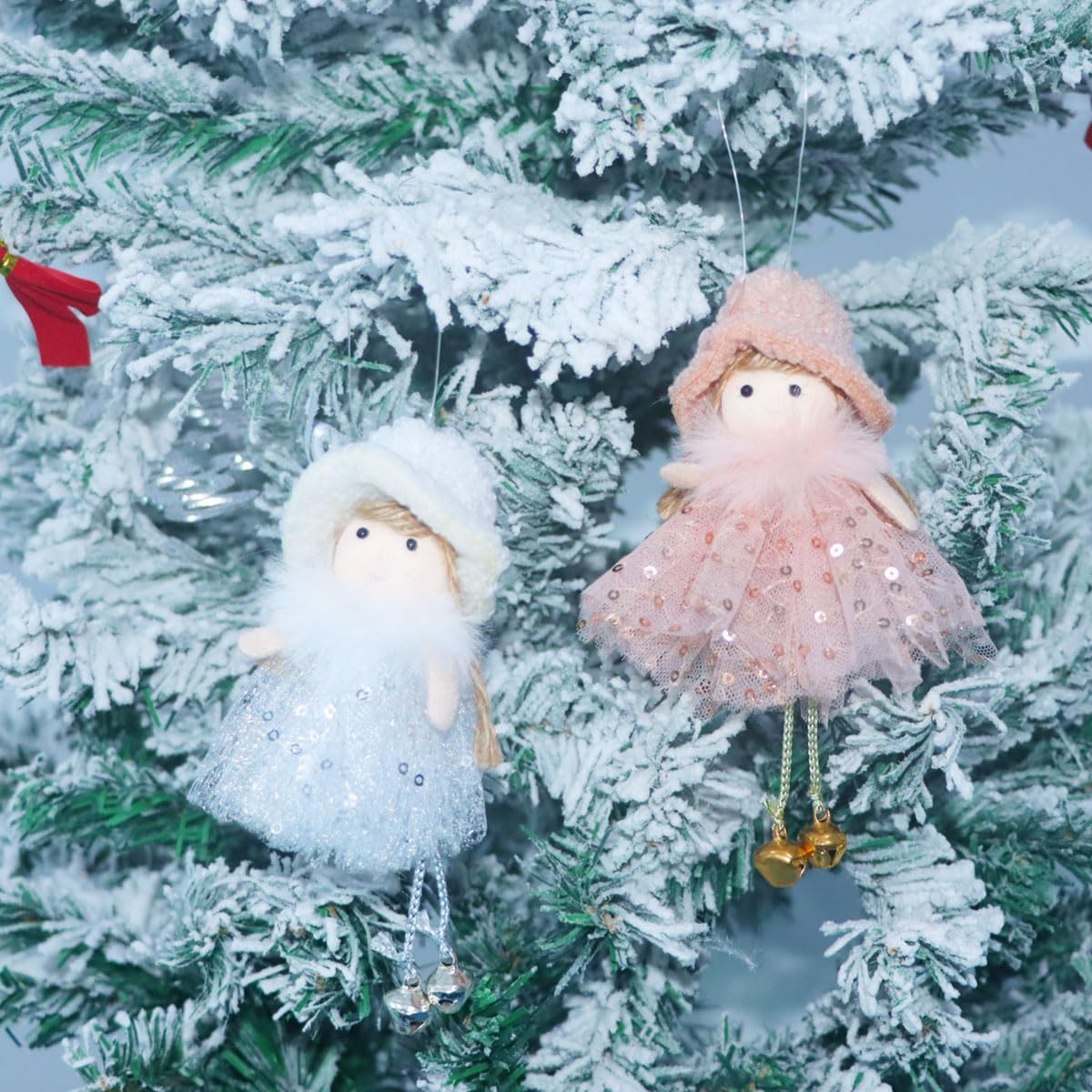 3 Pcs Angel Doll Pendants Festive Hanging Ornaments for Christmas and Holidays