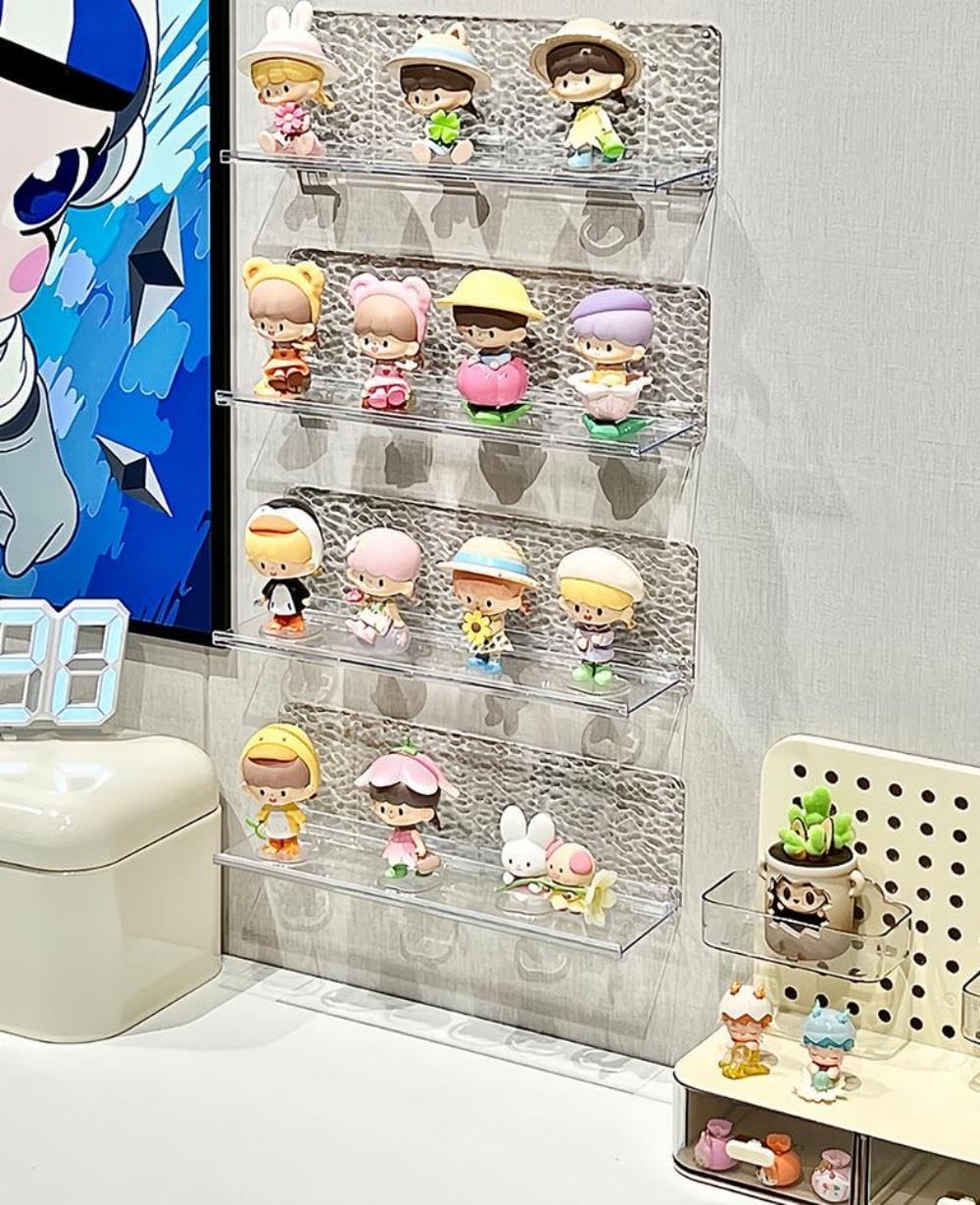Gonice 4 Pack Clear Floating Wall Shelf for Funko POP Figures
