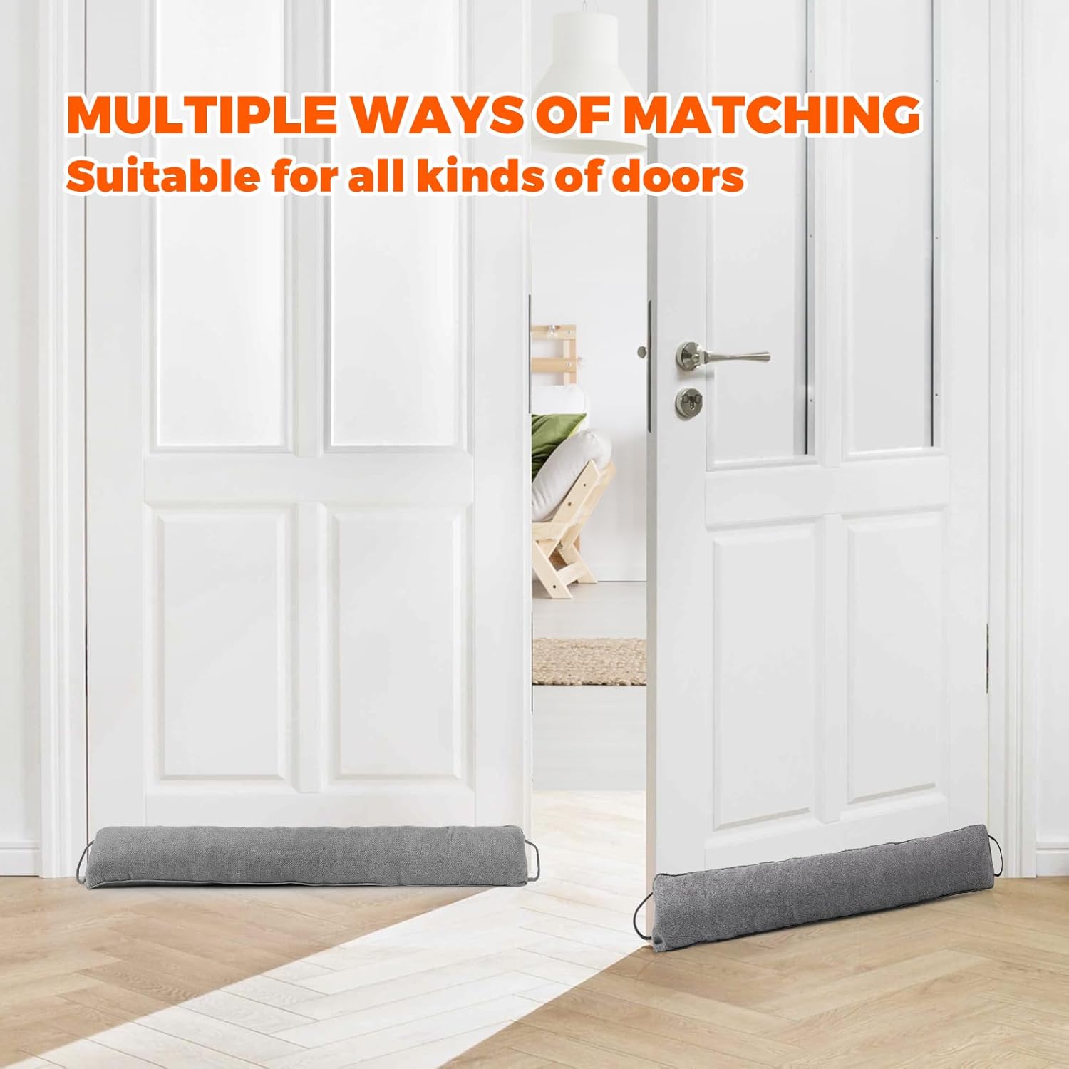 Holikme Weighted Door Draft Stopper Grey