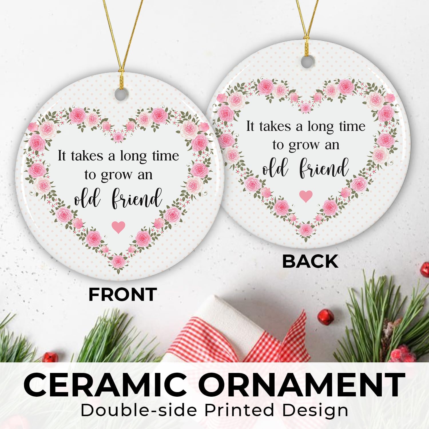 NewEleven Friendship Ornament for Women BFF Gift