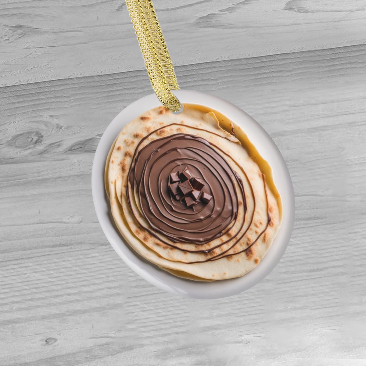 Custom Personalized Foodie Christmas Ornament - Flat Design