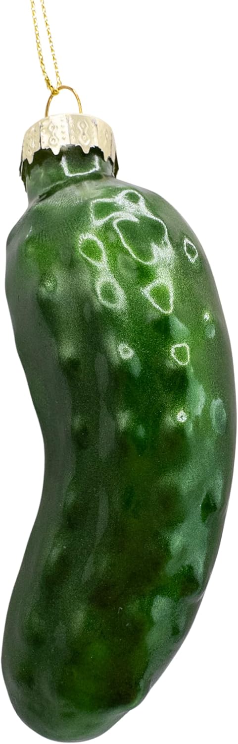Glass Blown Christmas Pickle Tree Ornament