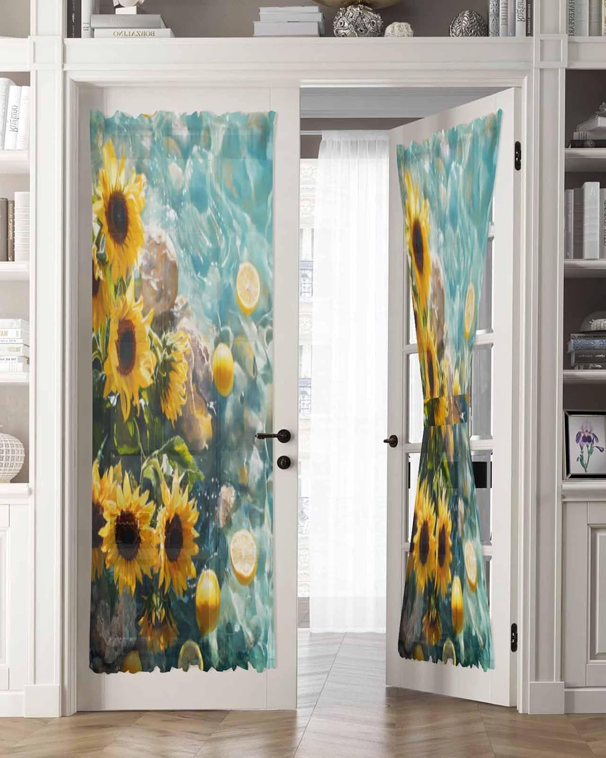 Sunflower Lemon French Door Curtain Panels