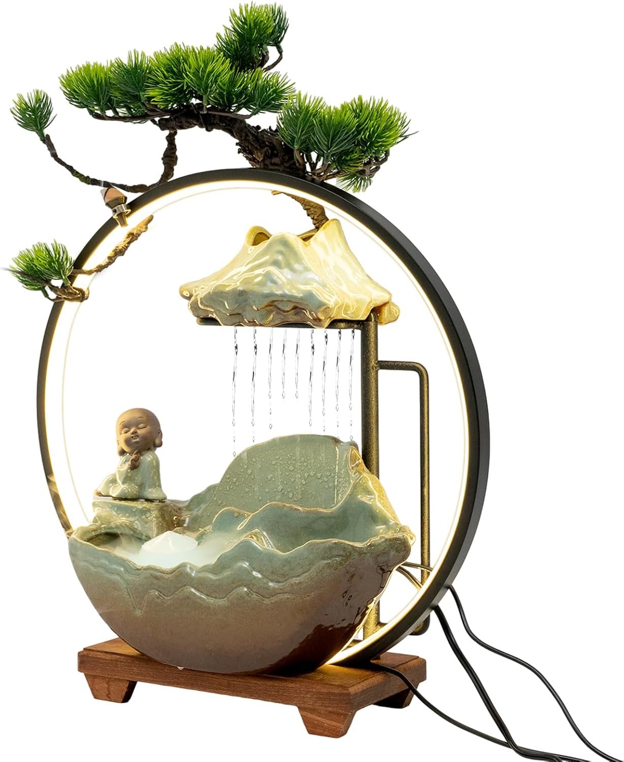 Modern LED Incense Burner Fountain 157X47X163 Inch Desk Water Feature