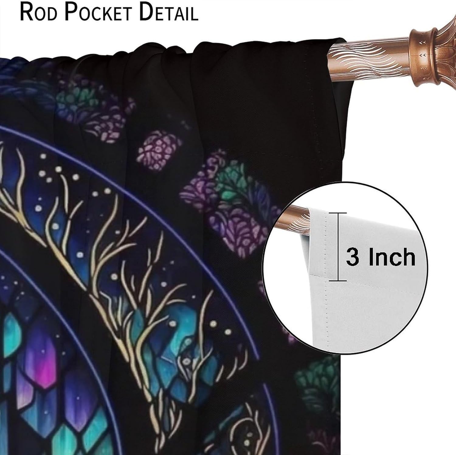 Fantasy Forest Blackout Curtain 2 Panels 42x45 Inch