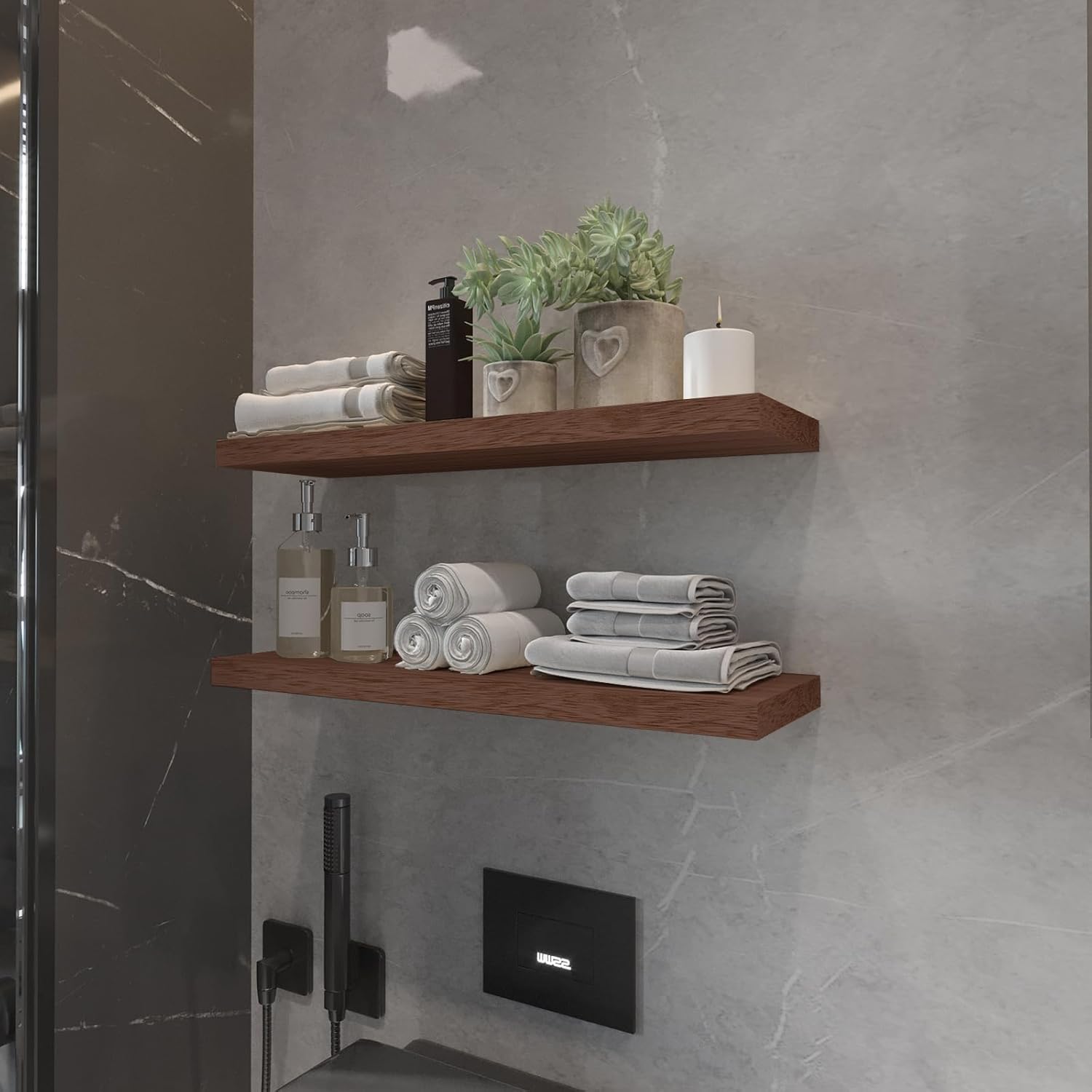 Kultilanda Floating Shelves 24 Inch Rustic Brown