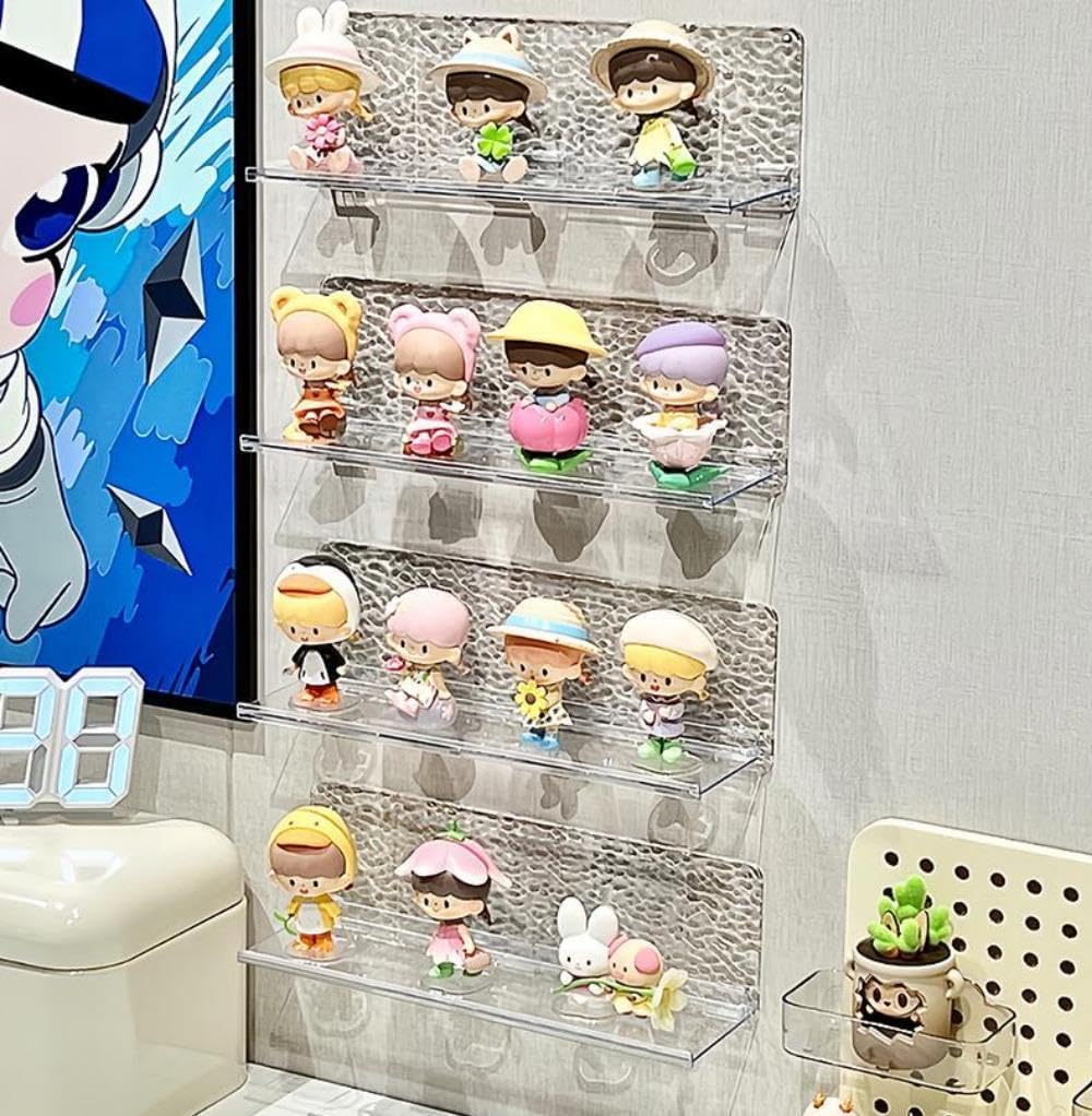 Gonice 4 Pack Clear Floating Wall Shelf for Funko POP Figures