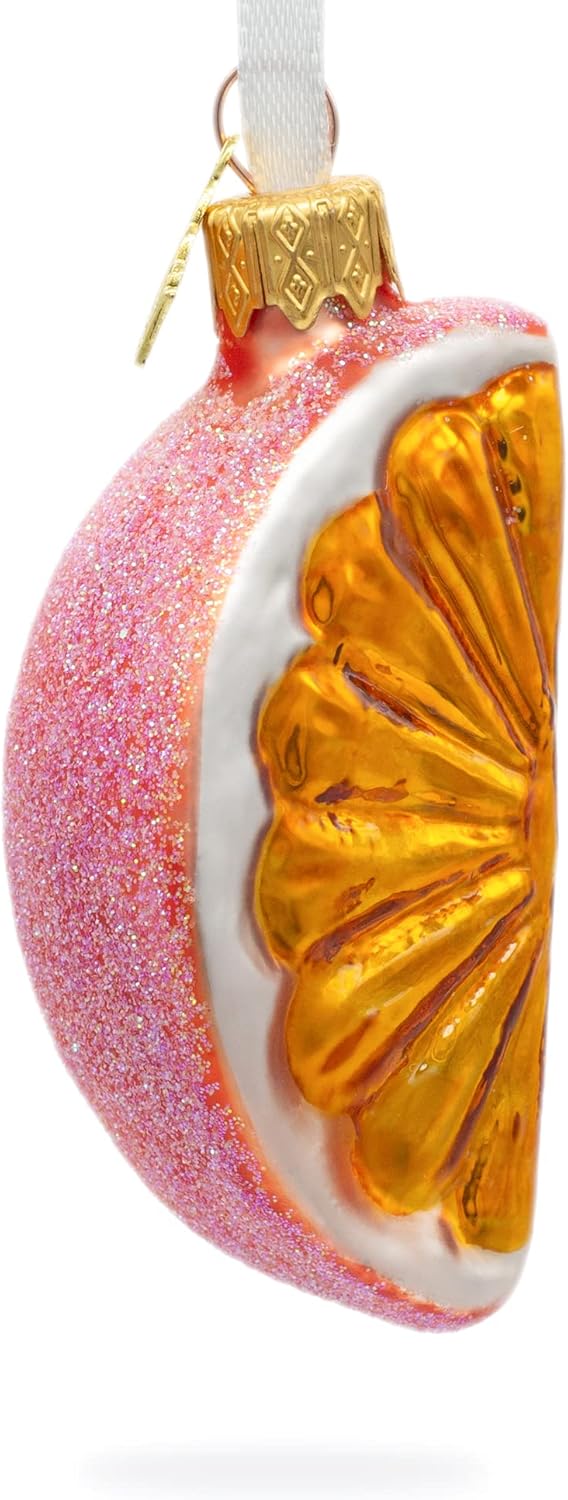 Orange Slice Glass Christmas Ornament by BestPysanky