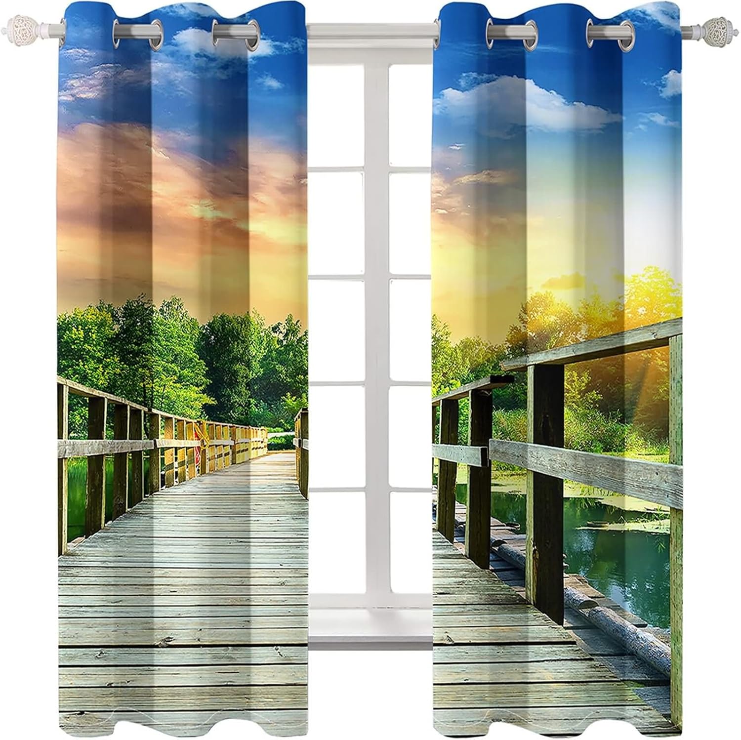 Blackout Drapes 2 Pack Grommet Curtains for Balcony and Windows