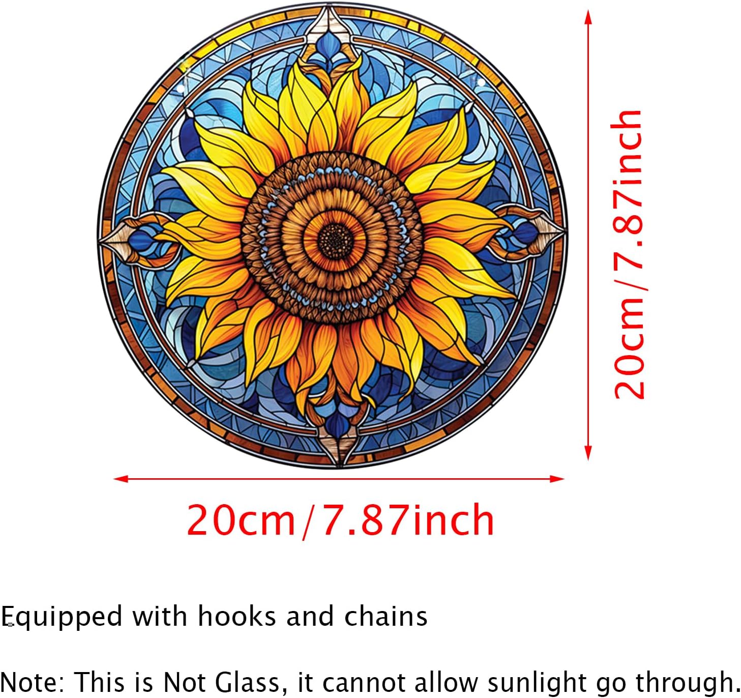 1 pcs Sunflower Acrylic Wall Hanging Decor