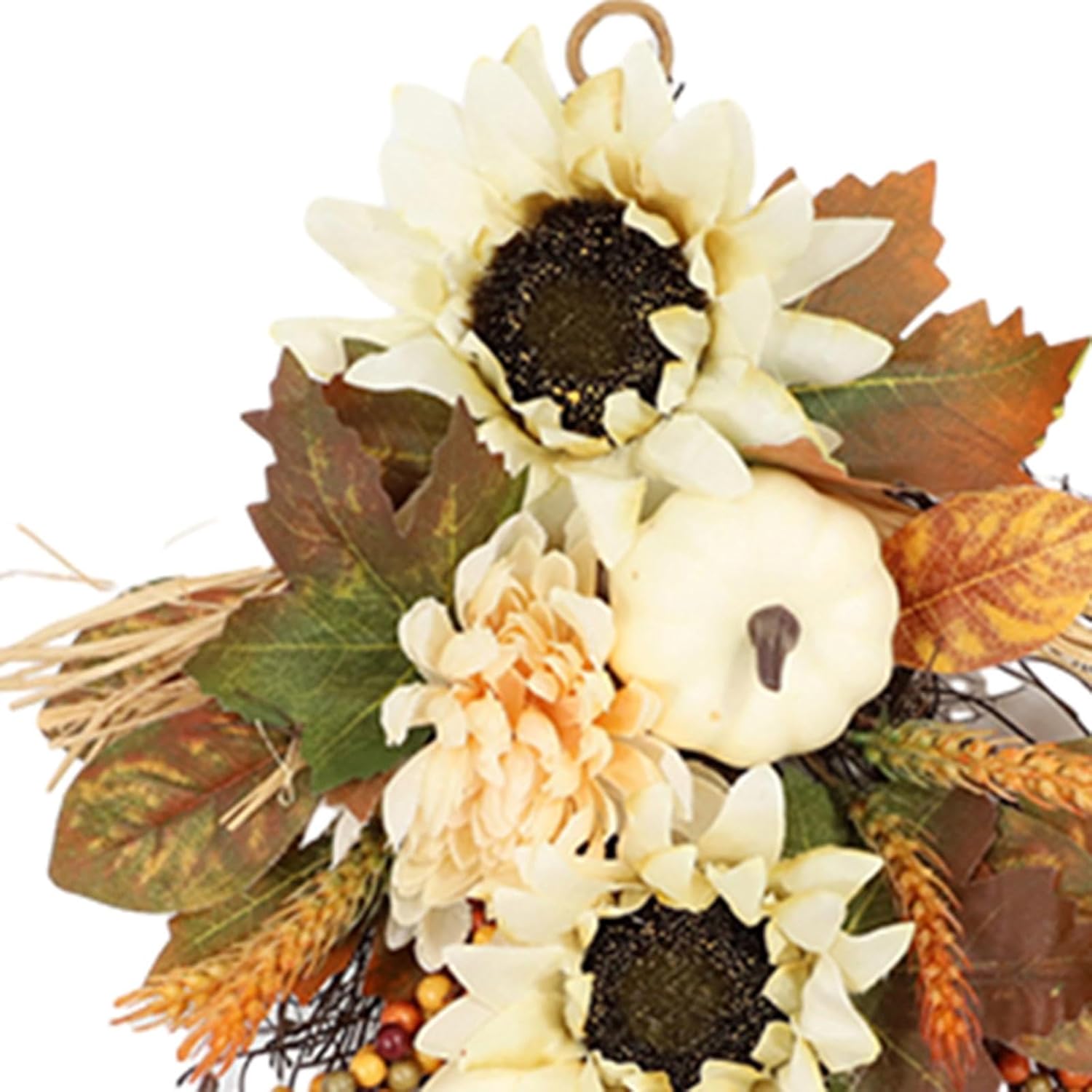 Generic Harvest Pumpkin Swag with Autumn Leaves 60cm