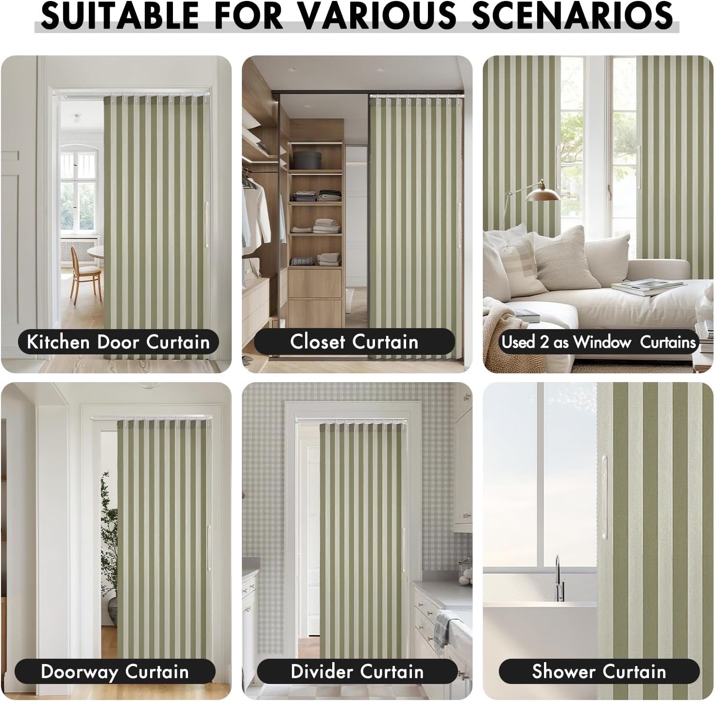 MIULEE Magnetic Door Curtains with Folding Design