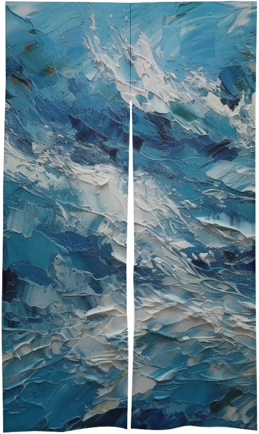 Japanese Noren Blue and White Door Curtain 34x57 Inches