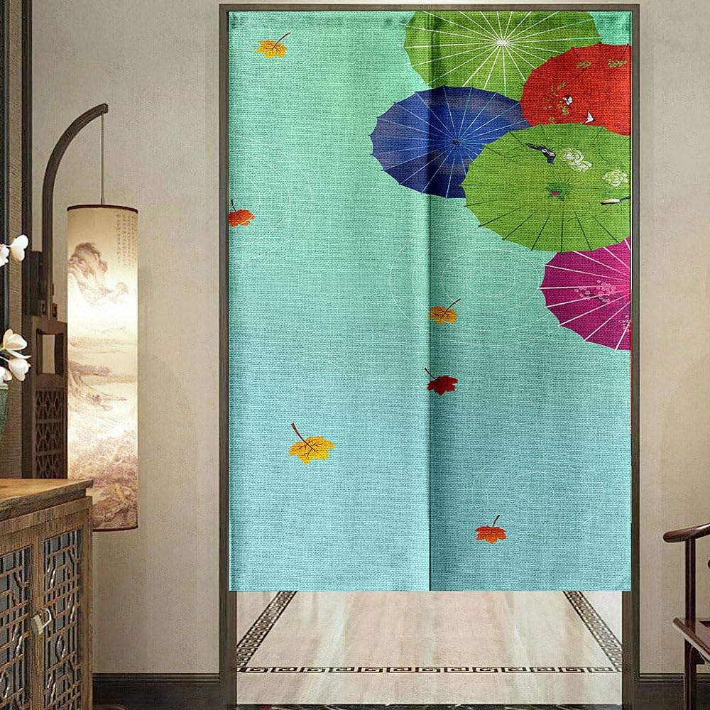 Chickwin Noren Door Curtain Linen Style Privacy Panel