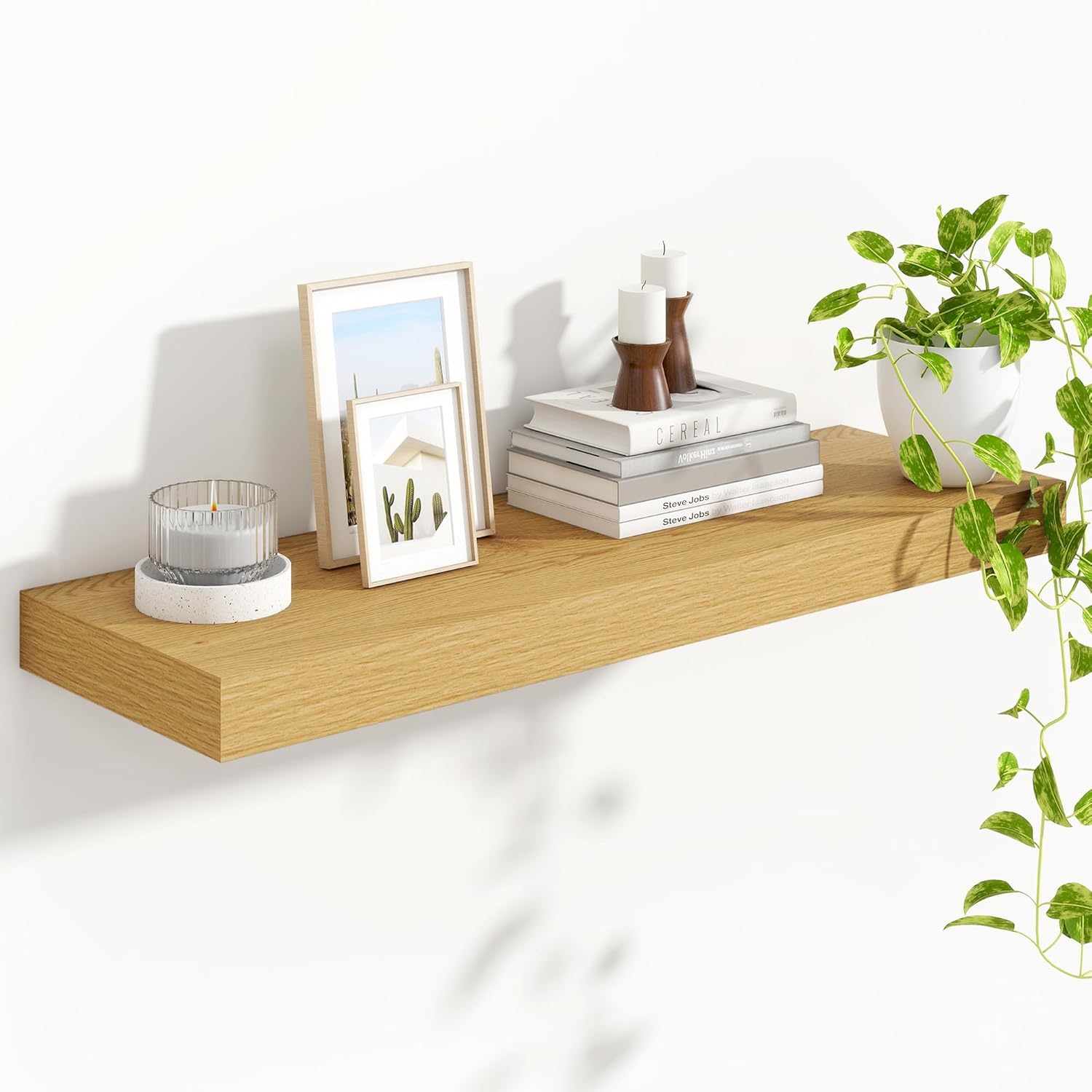 36 Inch Floating Shelves Wall Mount 10 Inch Deep Oak