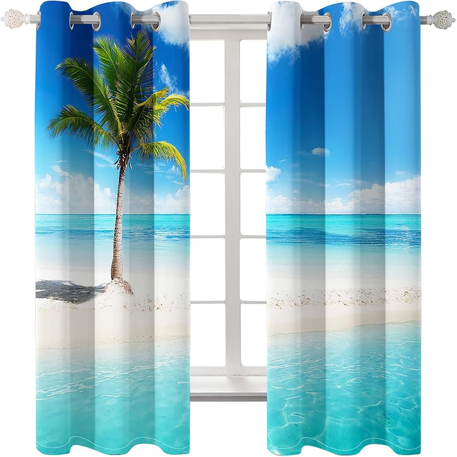 Homxi 2 Panel Blackout Curtains Set - 2 x 60W x 90H in