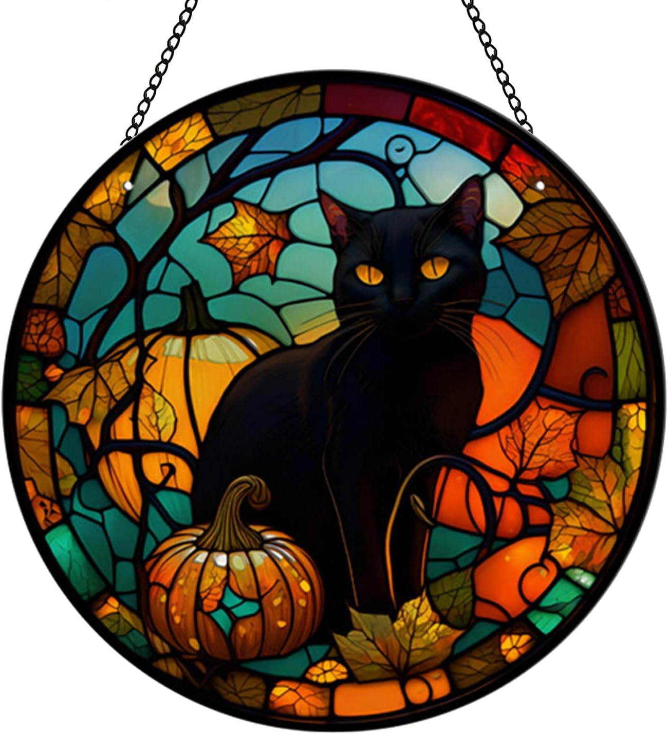 MATIHAY Black Cat Acrylic Window Hanging Decor