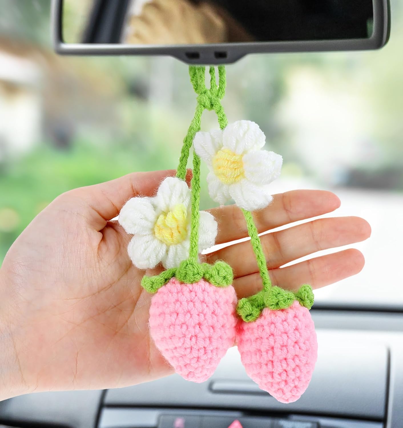 Strawberry Decor Car 2-Pack - Cute Aesthetic Hanging Ornaments