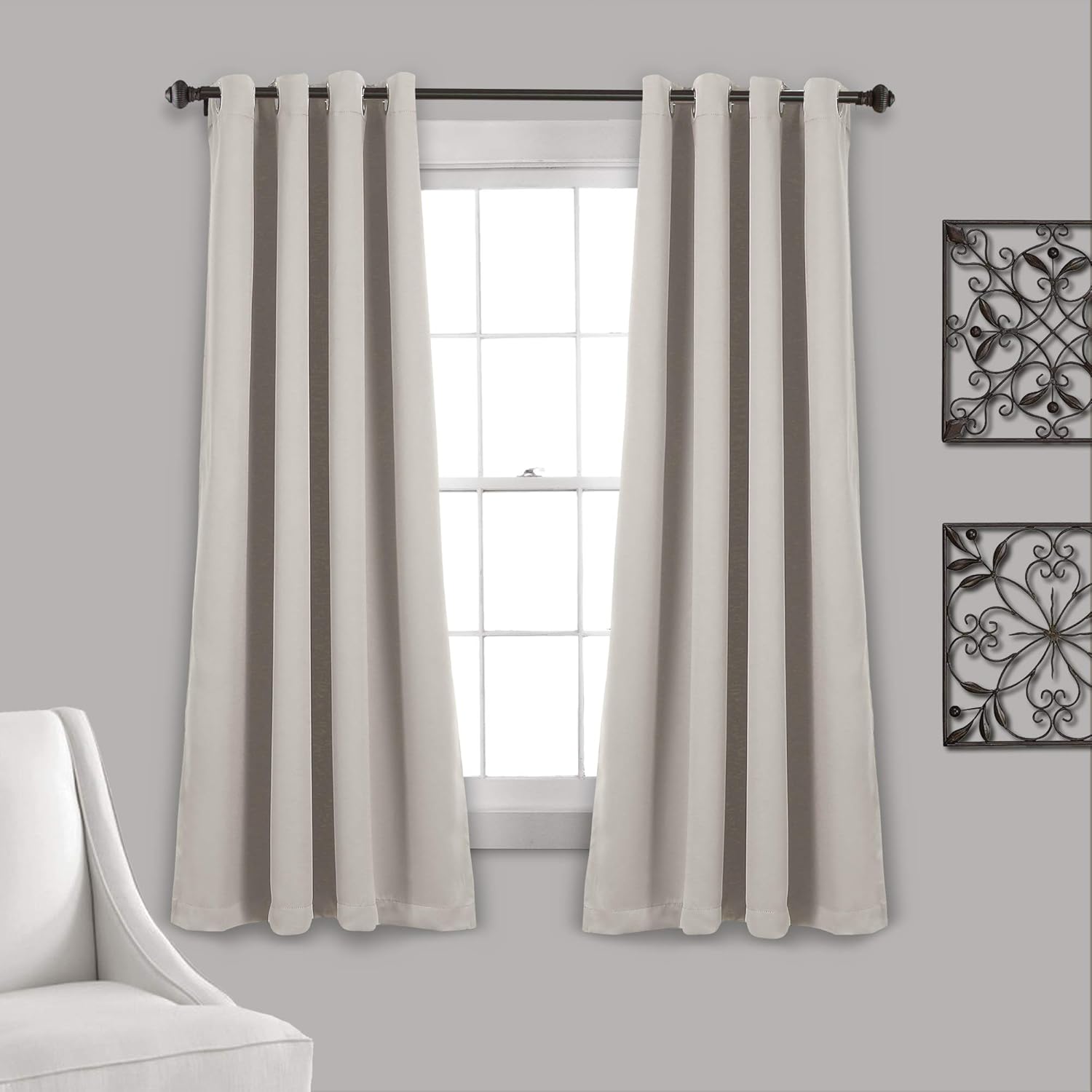 Lush Decor Insulated Grommet Blackout Curtains Pair 52x63 1