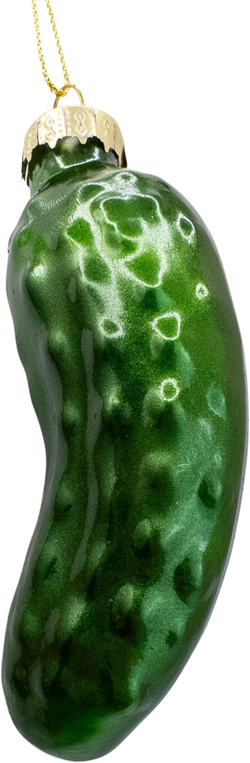 Glass Blown Christmas Pickle Tree Ornament
