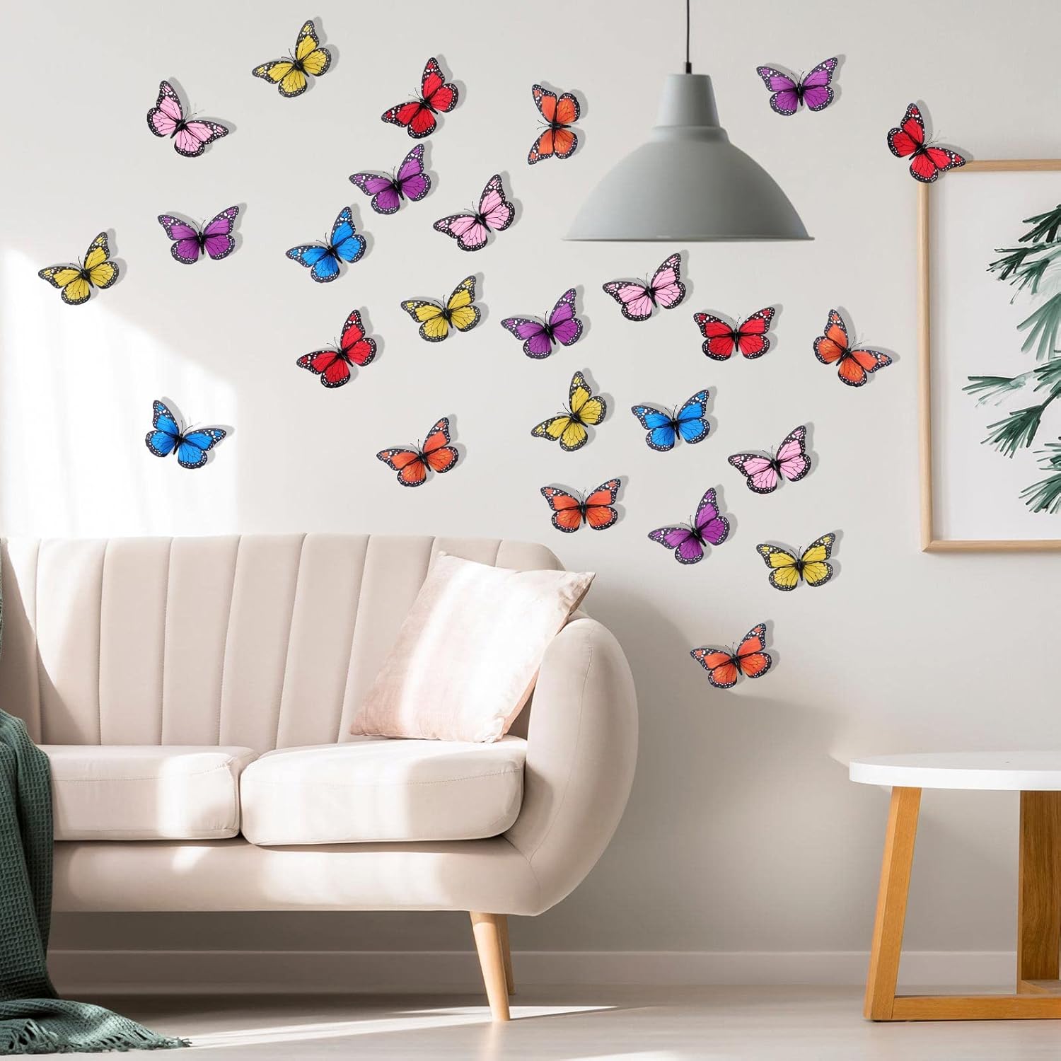 Syhood 24 Piece Magnetic Monarch Butterfly Wall Decorations