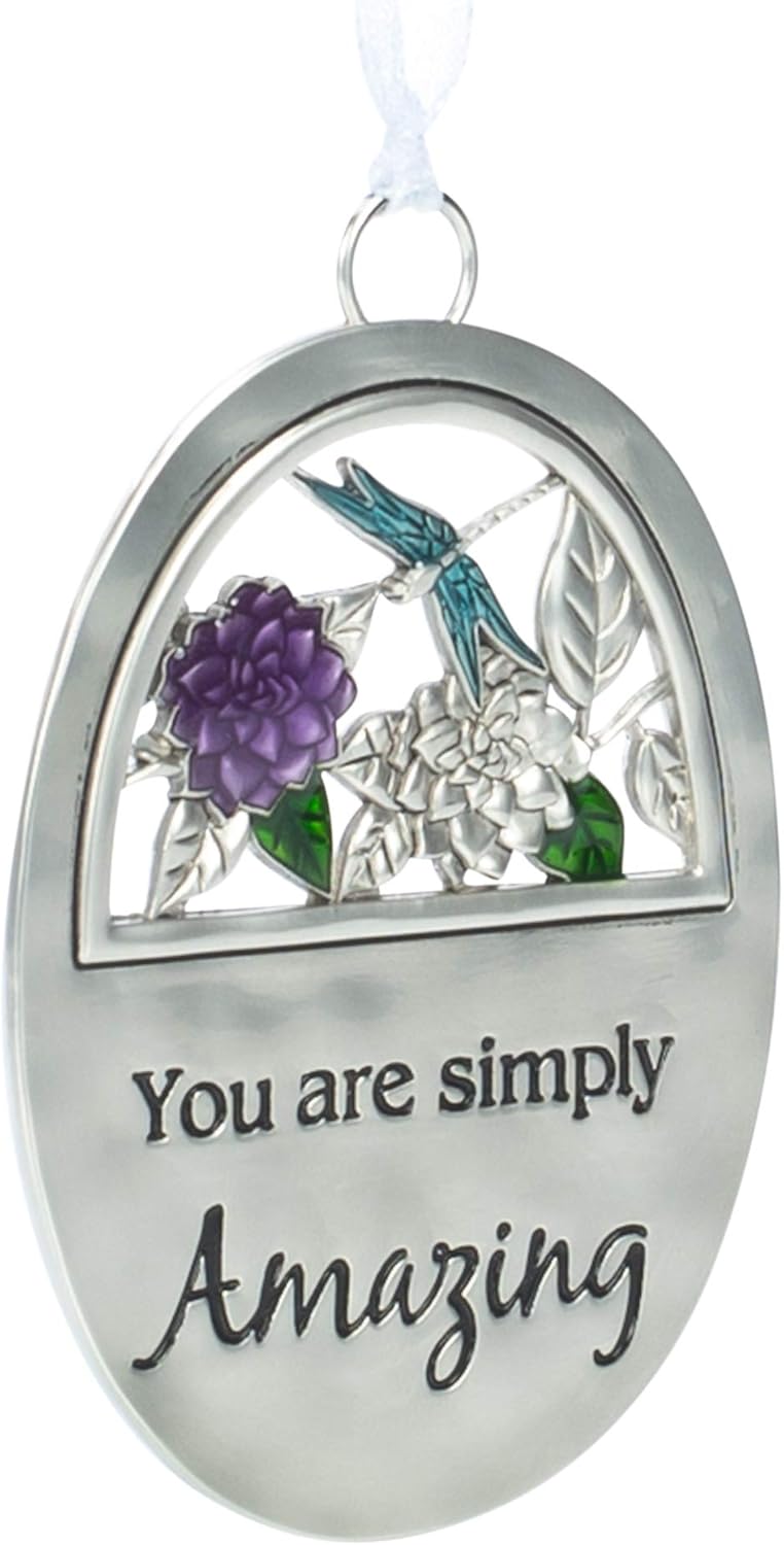 You Are Simply Amazing Silver Tone Hanging Ornament 3x2 Zinc Metal