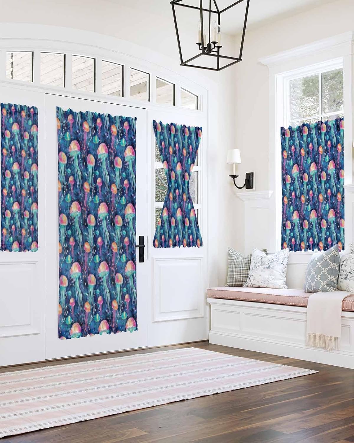 Ocean Jellyfish French Door Curtain 54x72