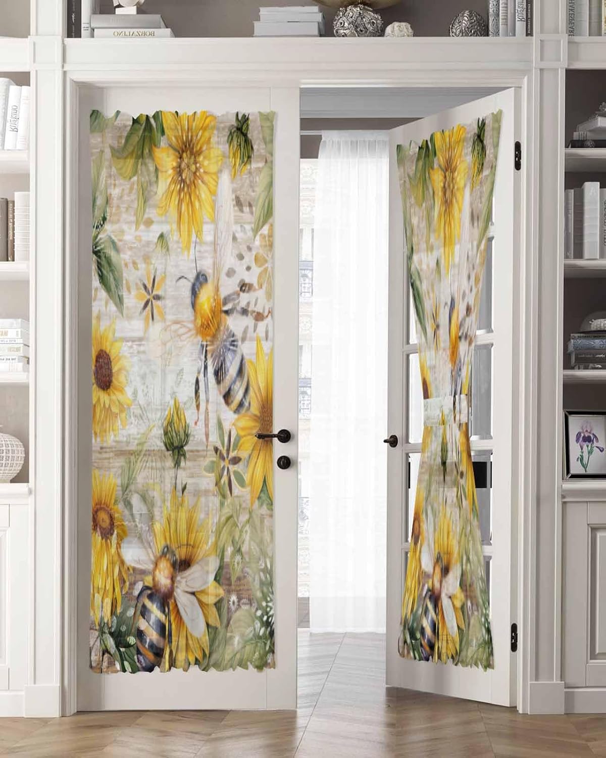 French Door Curtain with Rod Pocket and Tieback 1