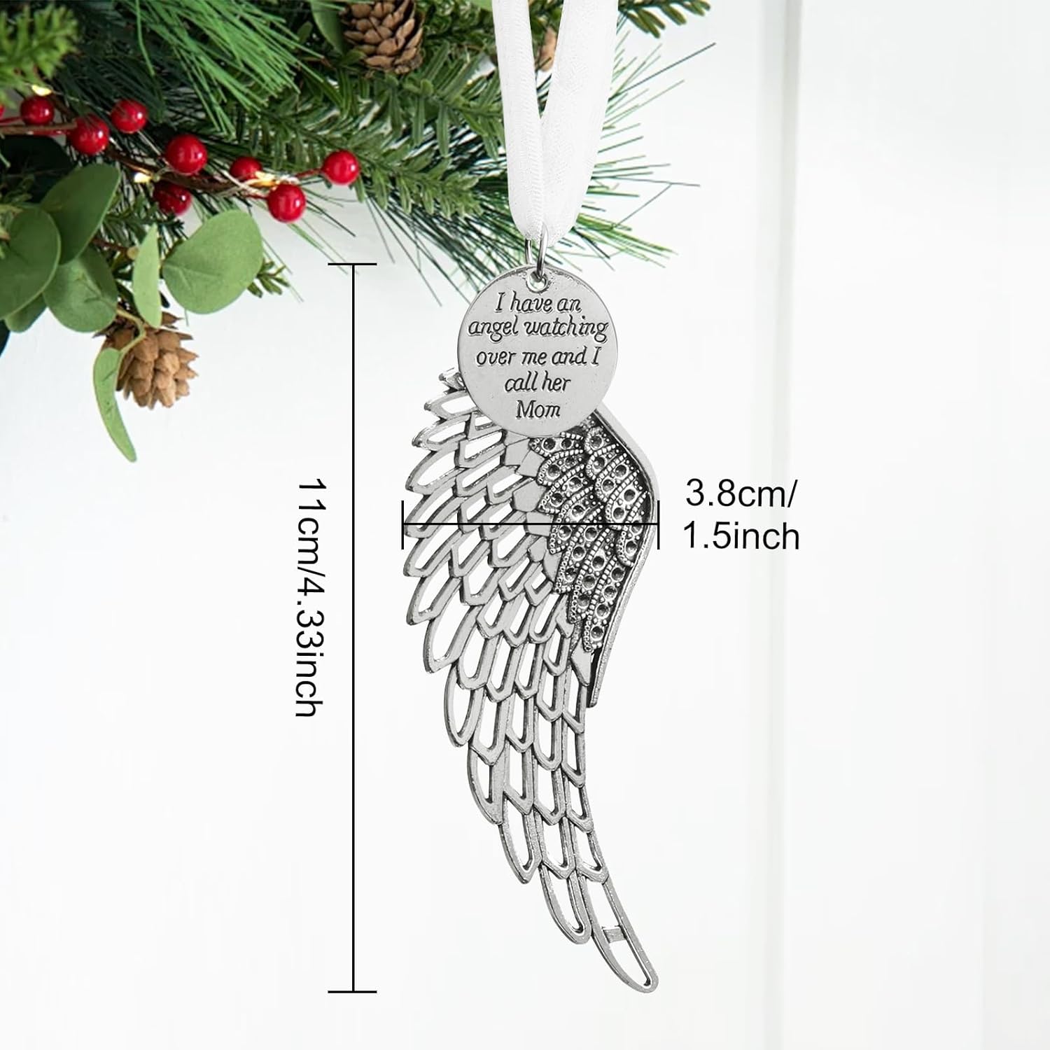 GTYRERO Memorial Christmas Angel Wings Ornament