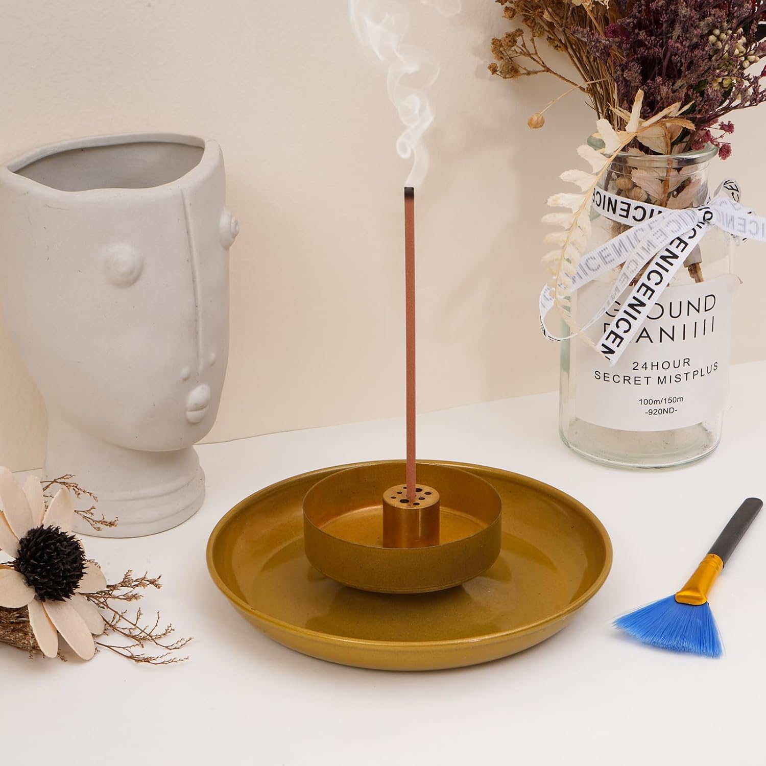 Hadwoer 55 Inch Brass Incense Holder