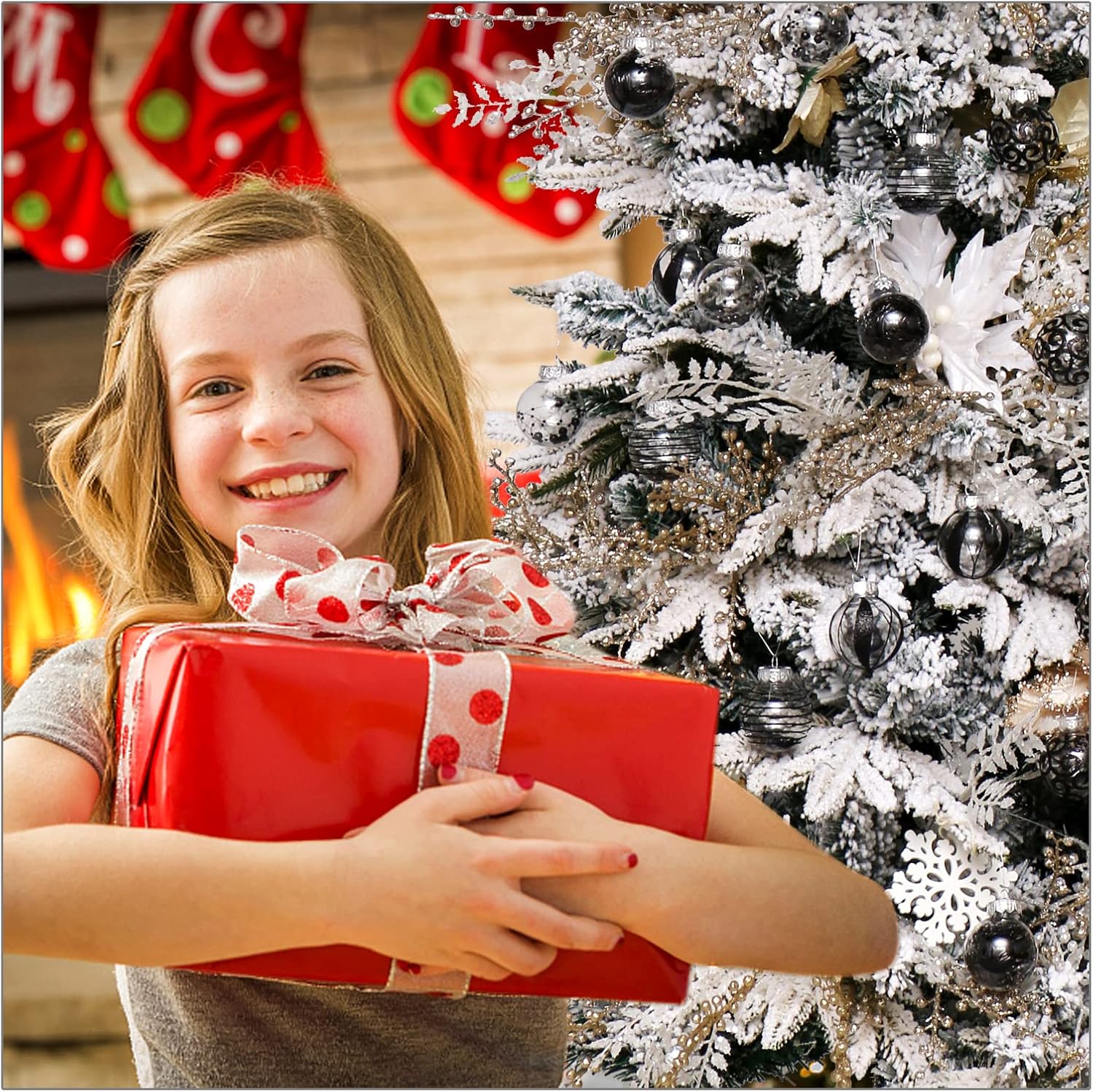 BSTCRAFT 30pcs Clear Christmas Ornaments Set