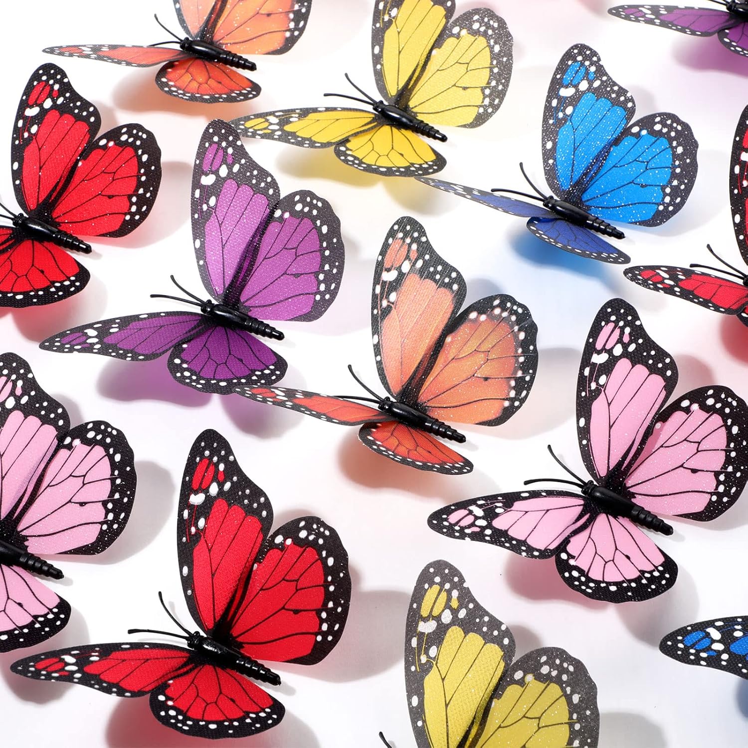 Syhood 24 Piece Magnetic Monarch Butterfly Wall Decorations