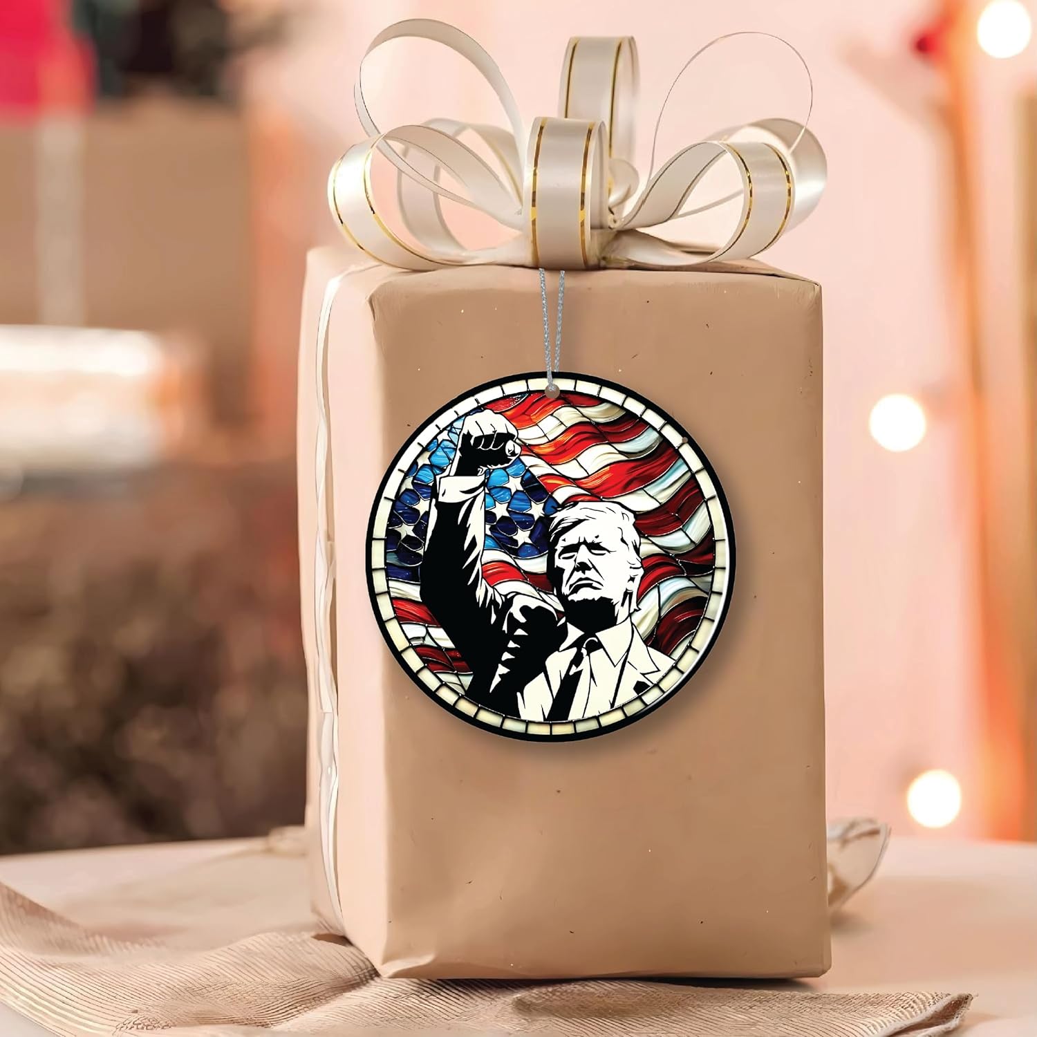 Trump 2025 Christmas Ornament White House 4th of July