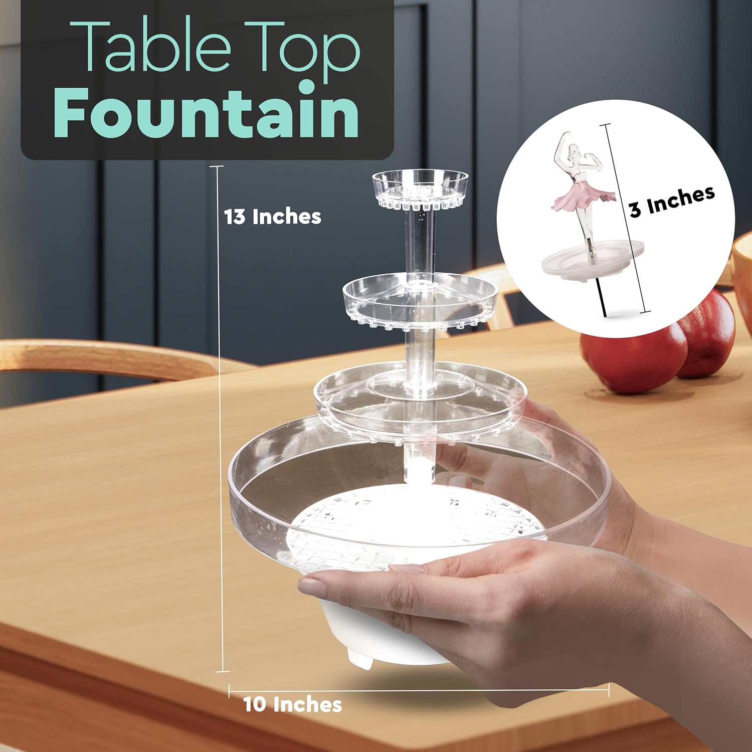 Lighted Plastic Wedding Water Fountain - 5 Piece Set