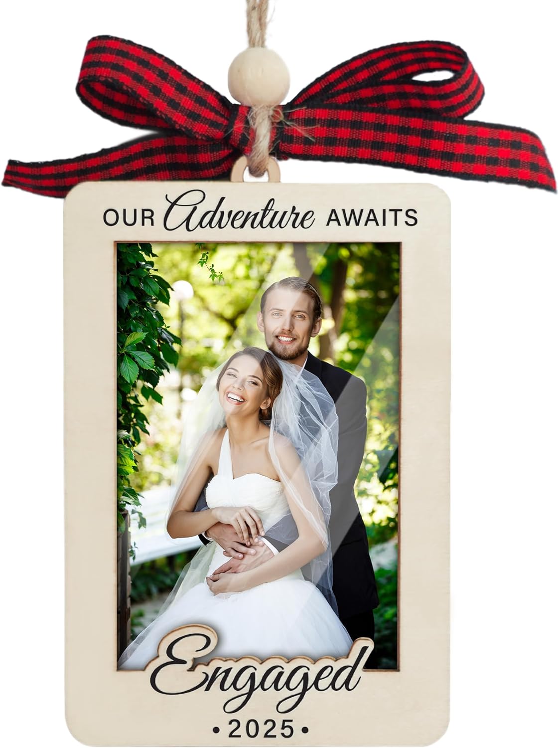 2025 Engagement Photo Frame Ornament With Plastic Cover
