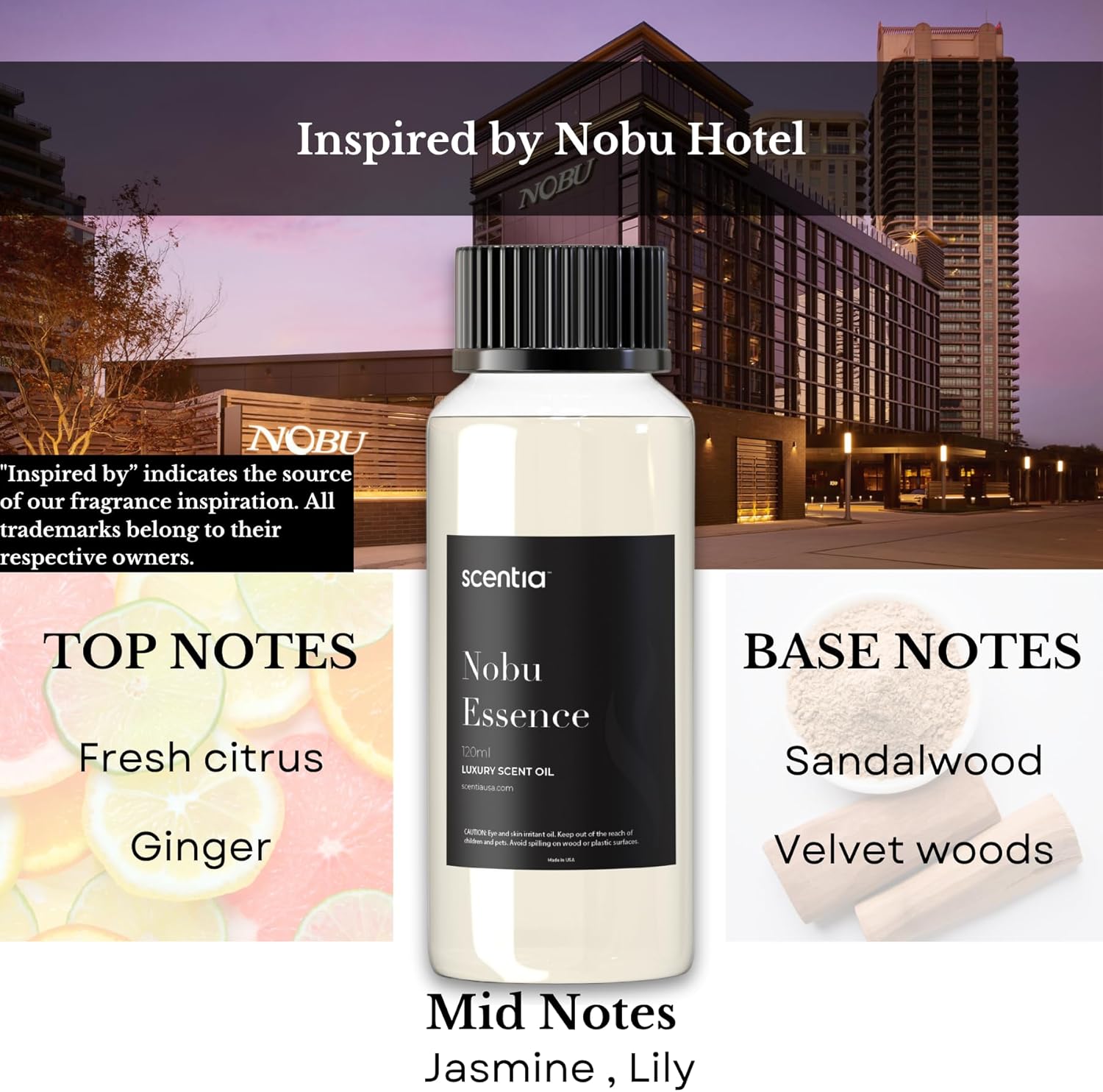 Nobu Inspired Hotel Diffuser Oil - 120 mL Essential Oil Blend
