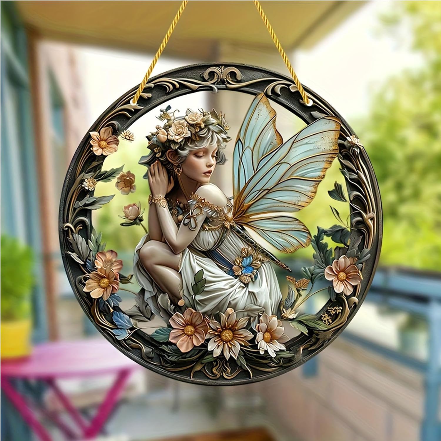 Flower Fairy Acrylic Window Decorations Elf Girl Art