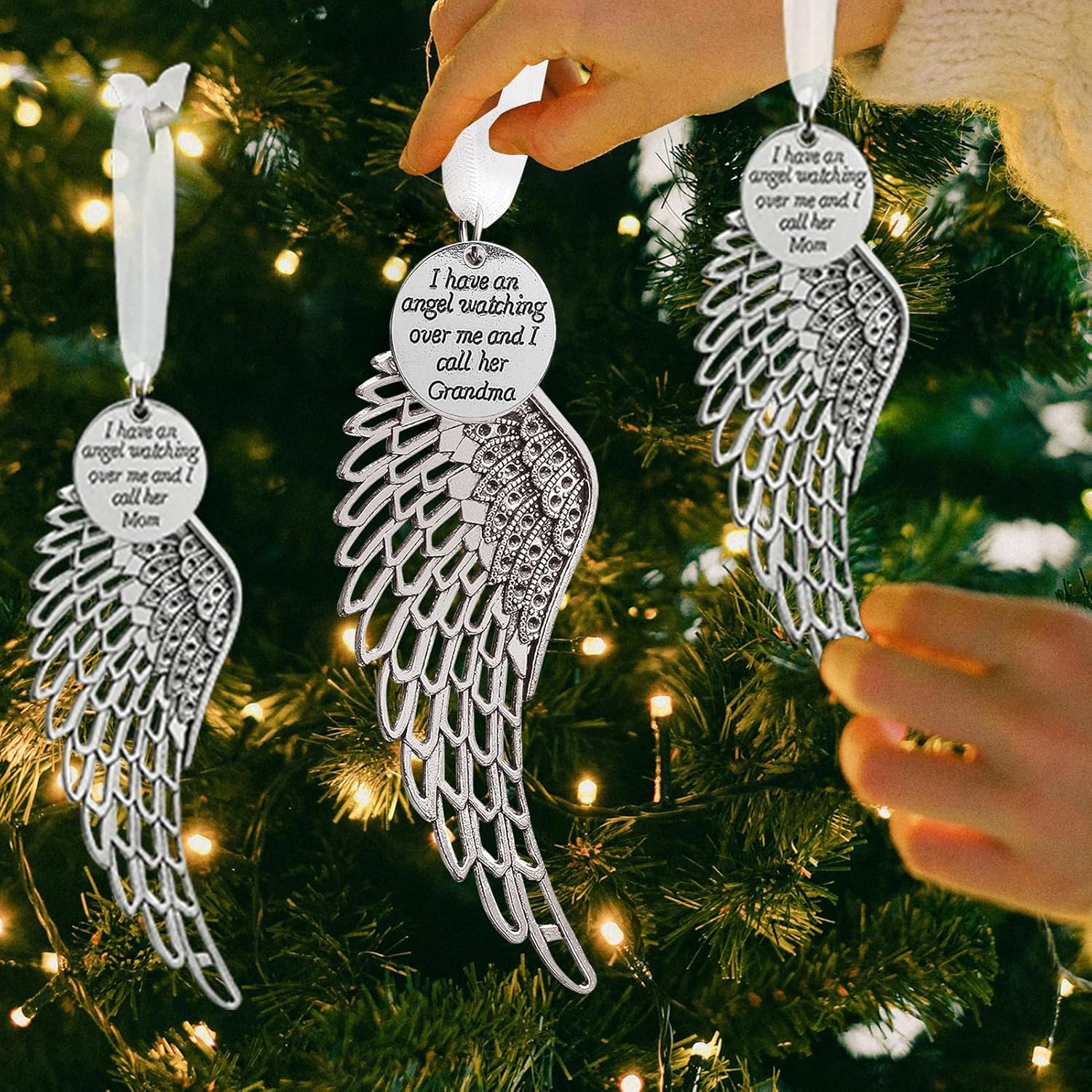 GTYRERO Memorial Christmas Angel Wings Ornament