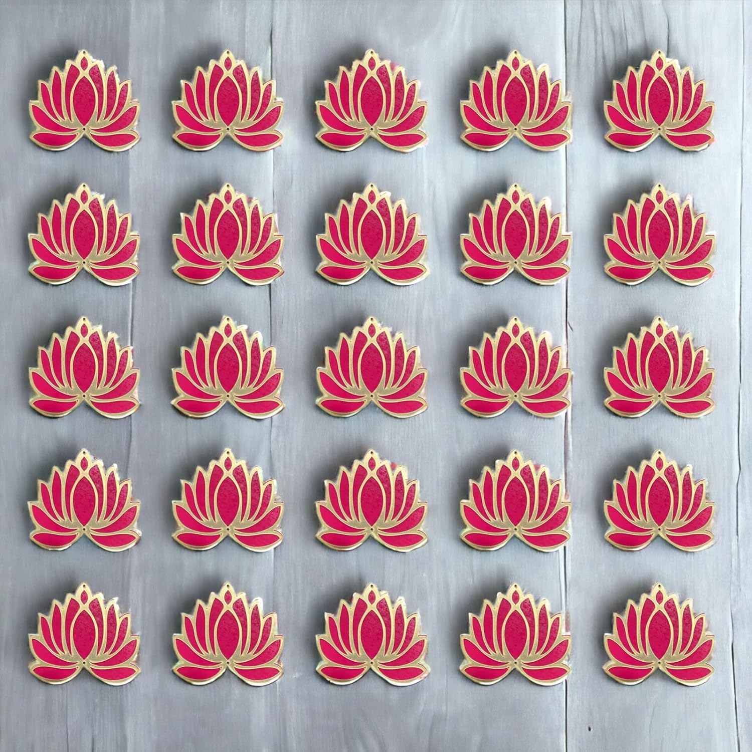 LOVENSPIRE 10 Pcs Lotus Flower Cutout Hanging Ornament Set