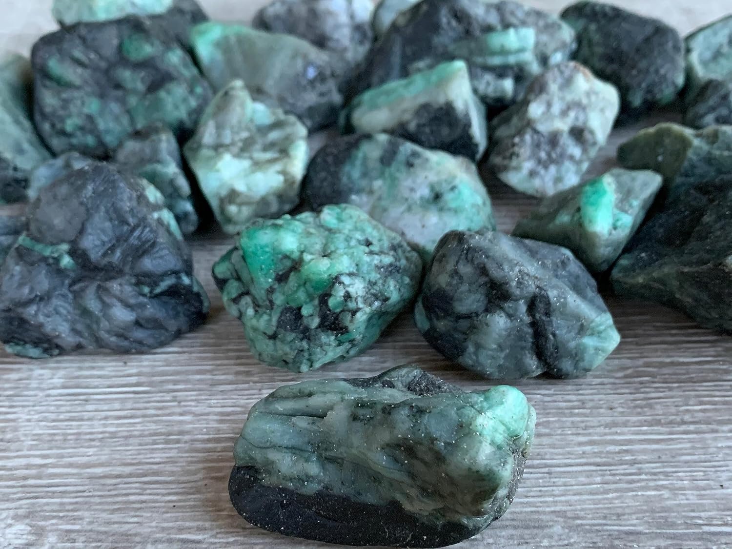 GAF Treasures 1 Pound Raw Emerald Stones