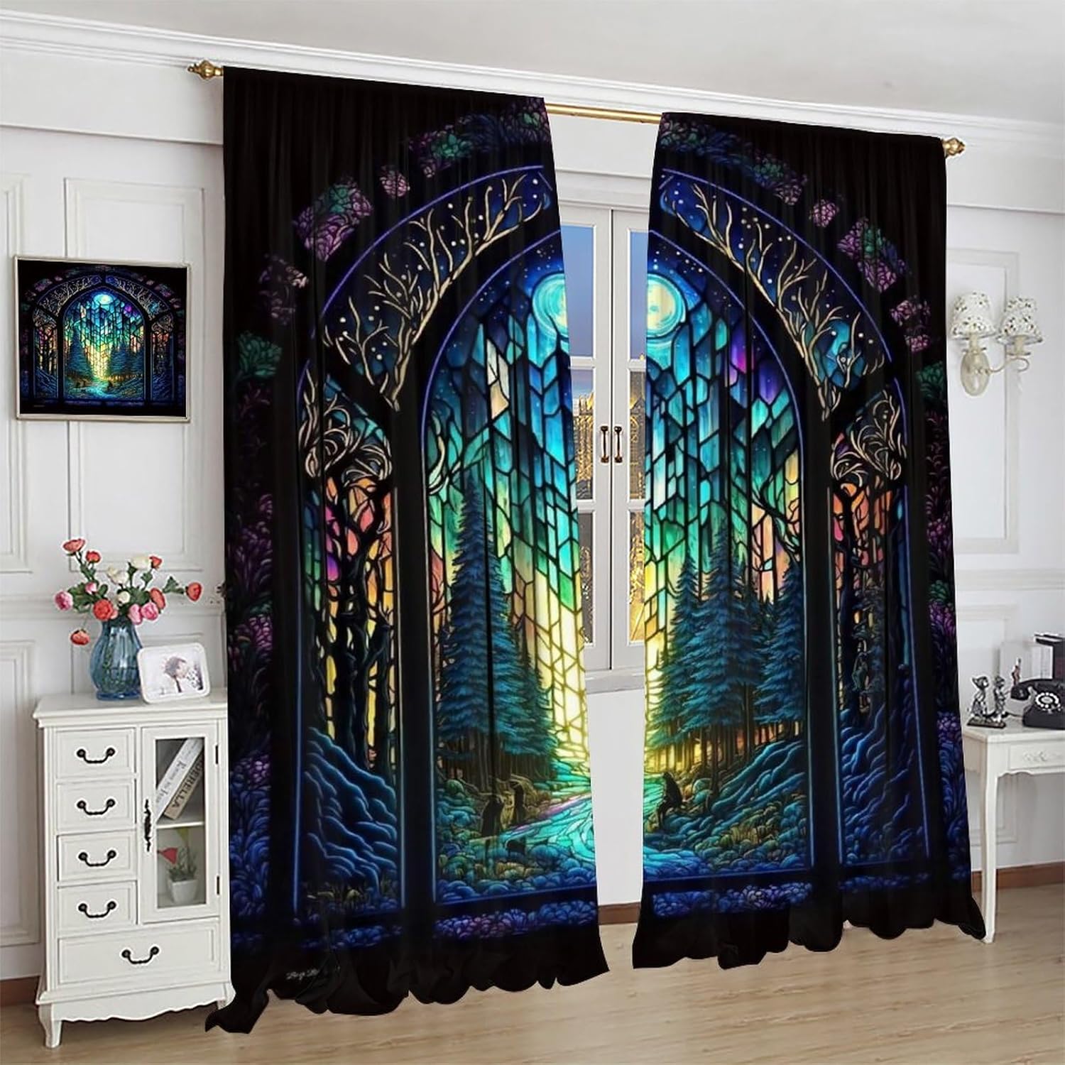 Fantasy Forest Blackout Curtain 2 Panels 42x45 Inch