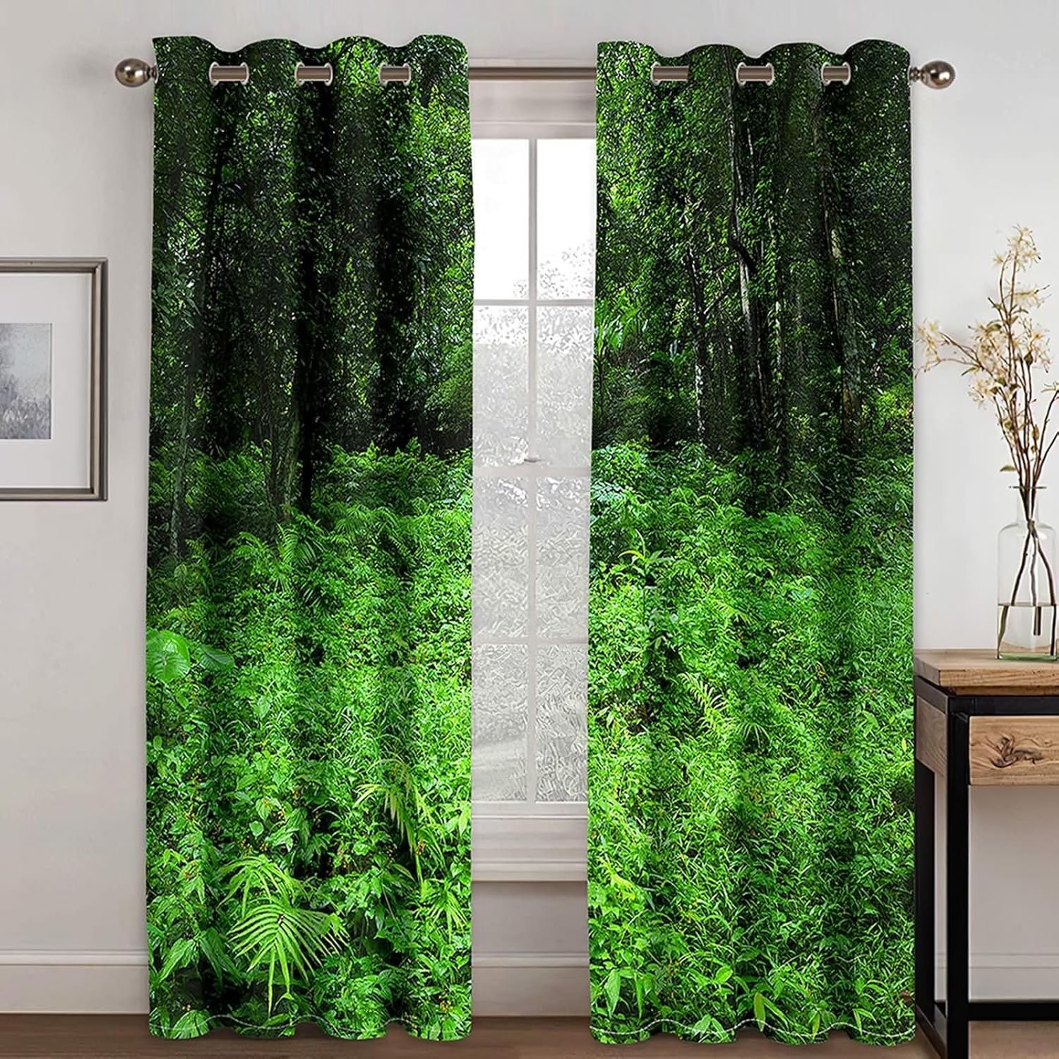 Modern Blackout Curtains 2 Panel Set Grommet Design