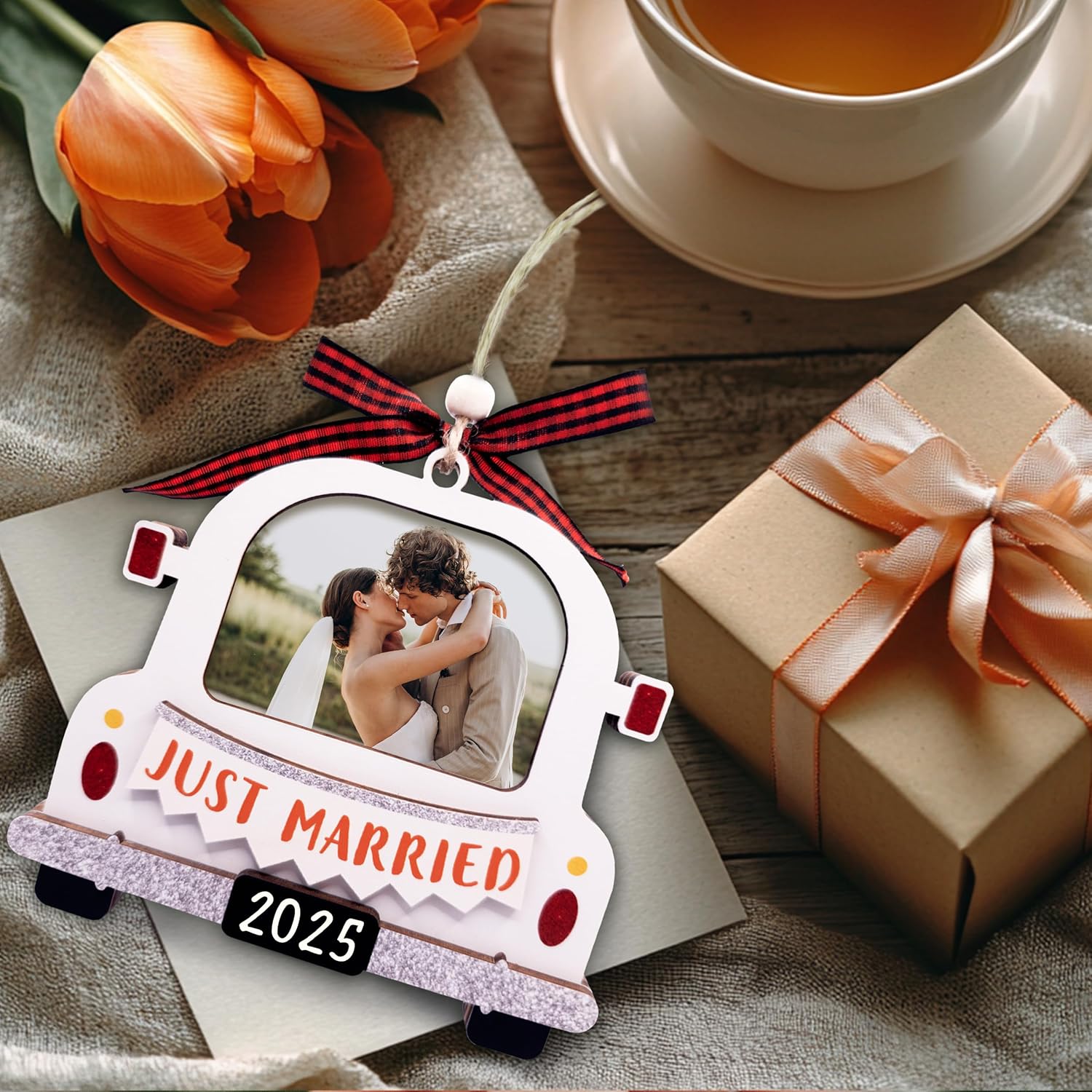 Just Married Ornament 2025 Large Picture Frame