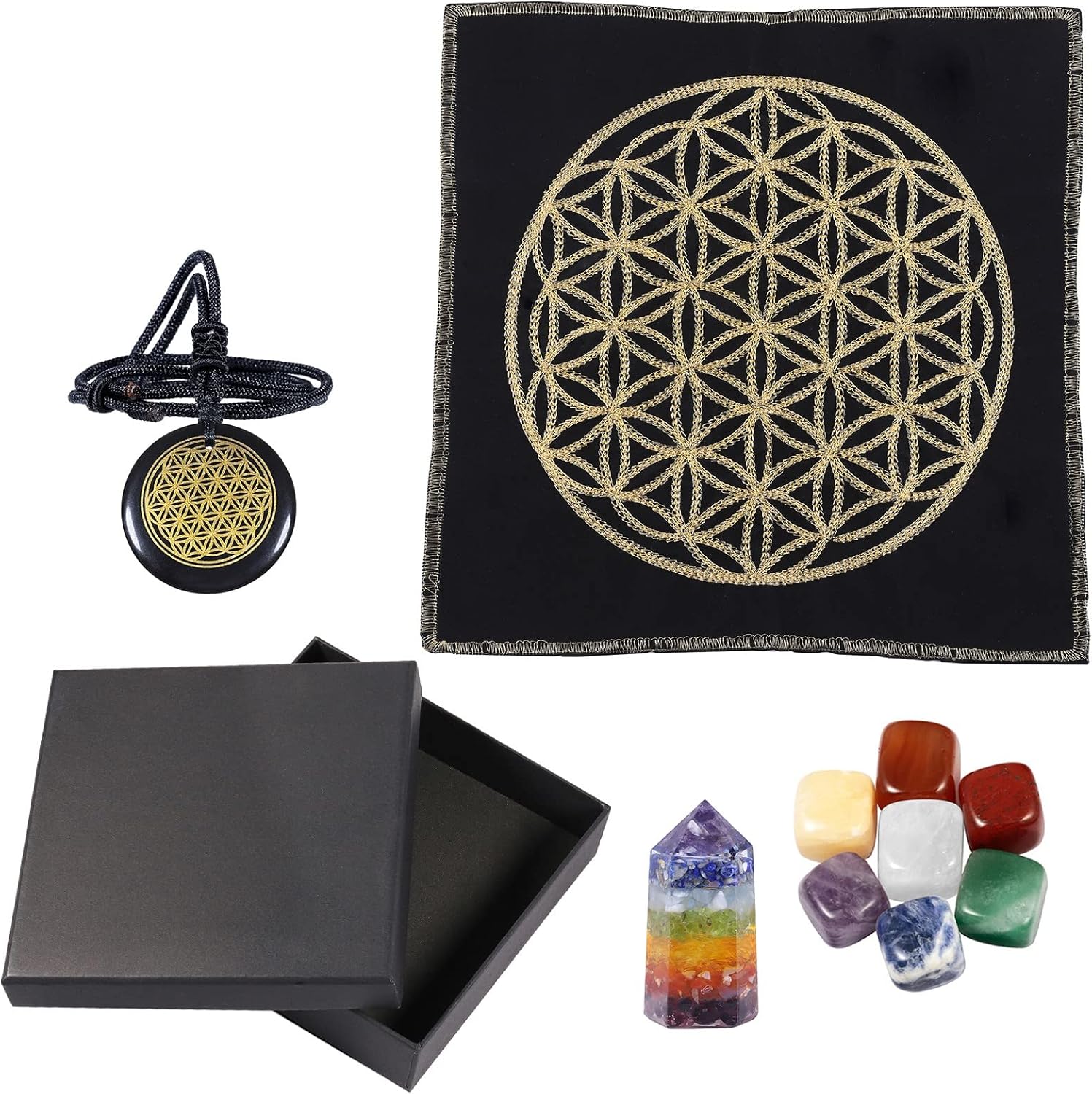 Rockcloud Healing Stone Totem Energy Mat Meditation Kit for Beginners
