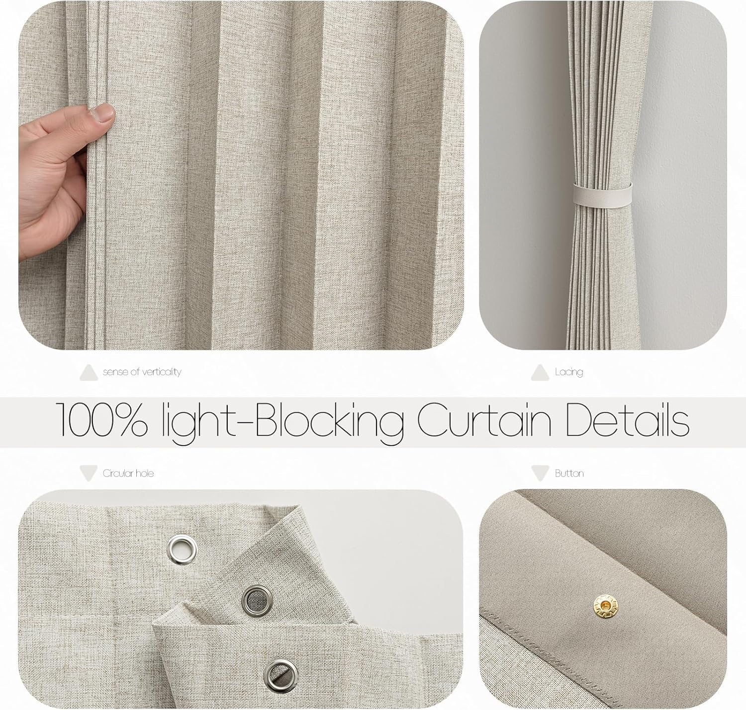 Jilron Accordian Door Curtain Blackout 1 Panel Off White