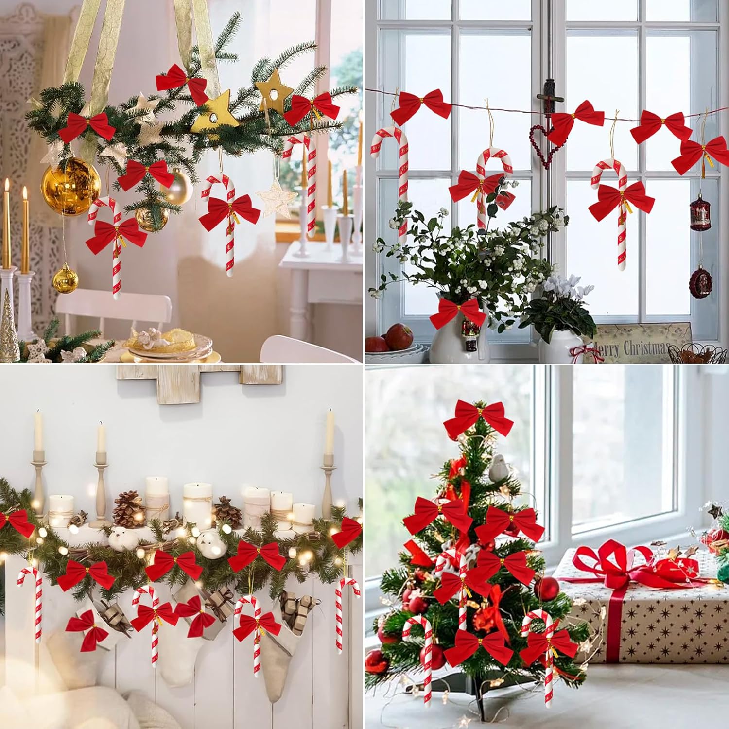 JIASHA 36 Pcs Sugar Stick Decorations for Christmas Tree