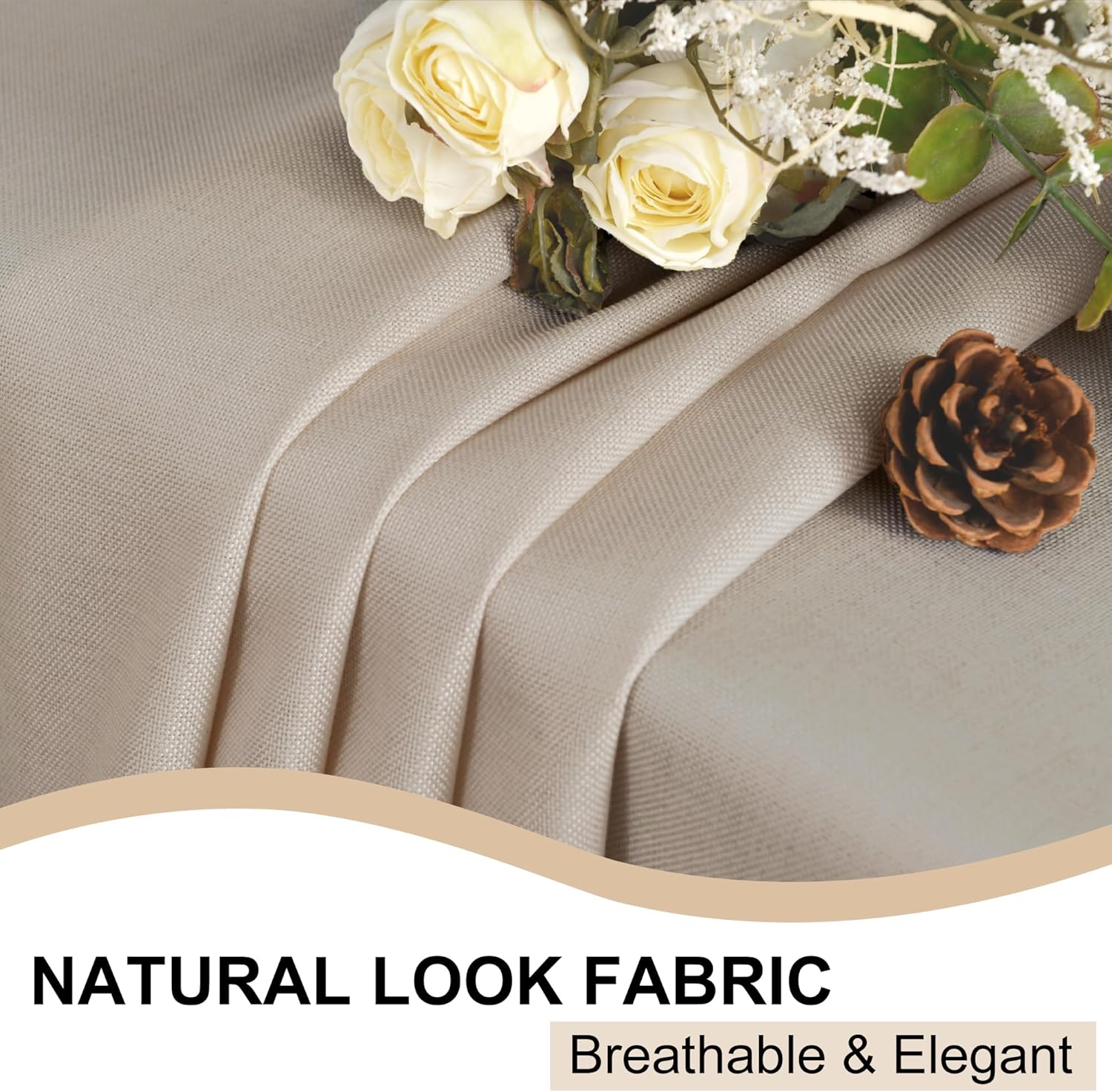 Hiasan Room Darkening Linen Door Curtain Panel