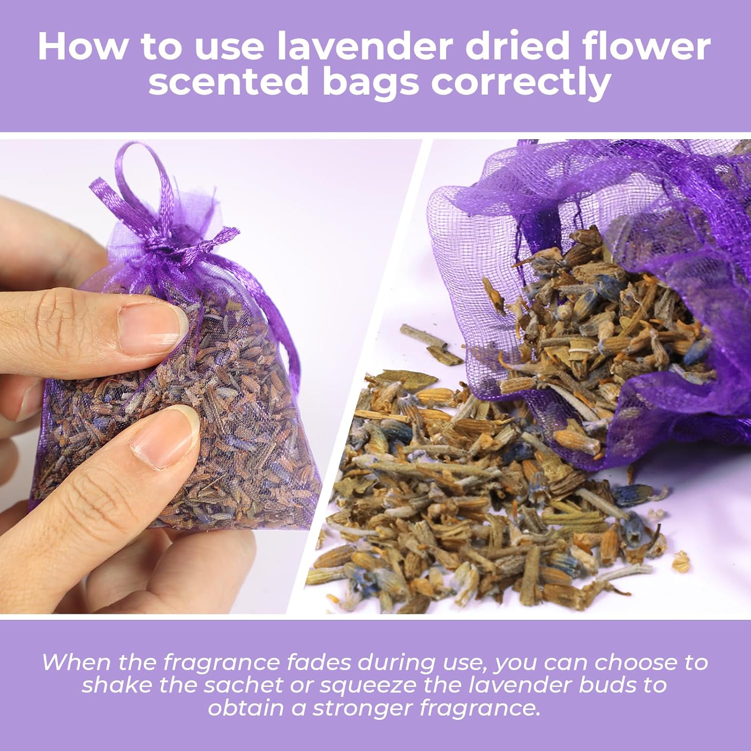 STRN 20 Pack Lavender Scented Sachets for Home and Gifts
