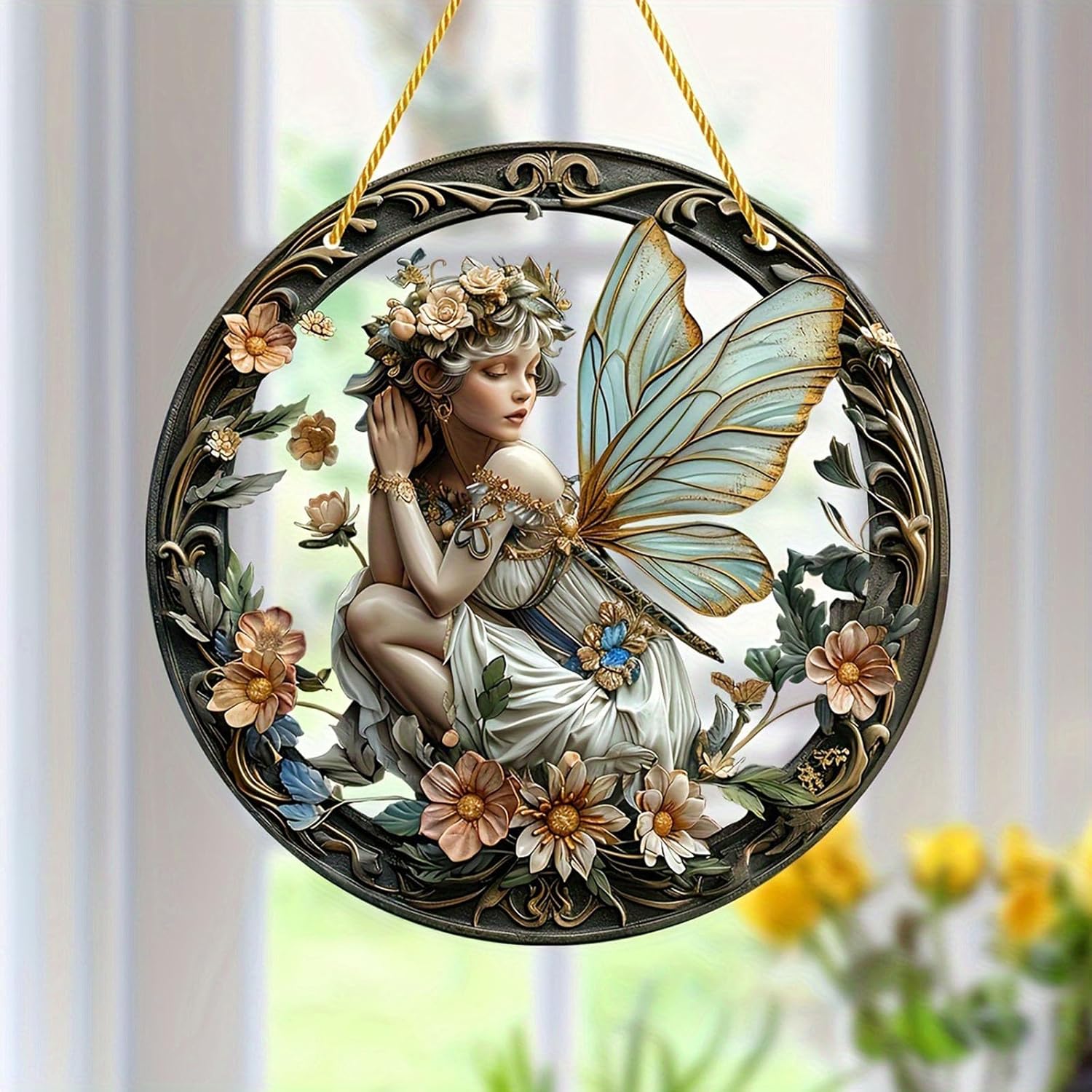 Flower Fairy Acrylic Window Decorations Elf Girl Art